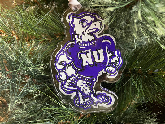 Niagara University Acrylic Painted Logo Ornament by Justin Patten