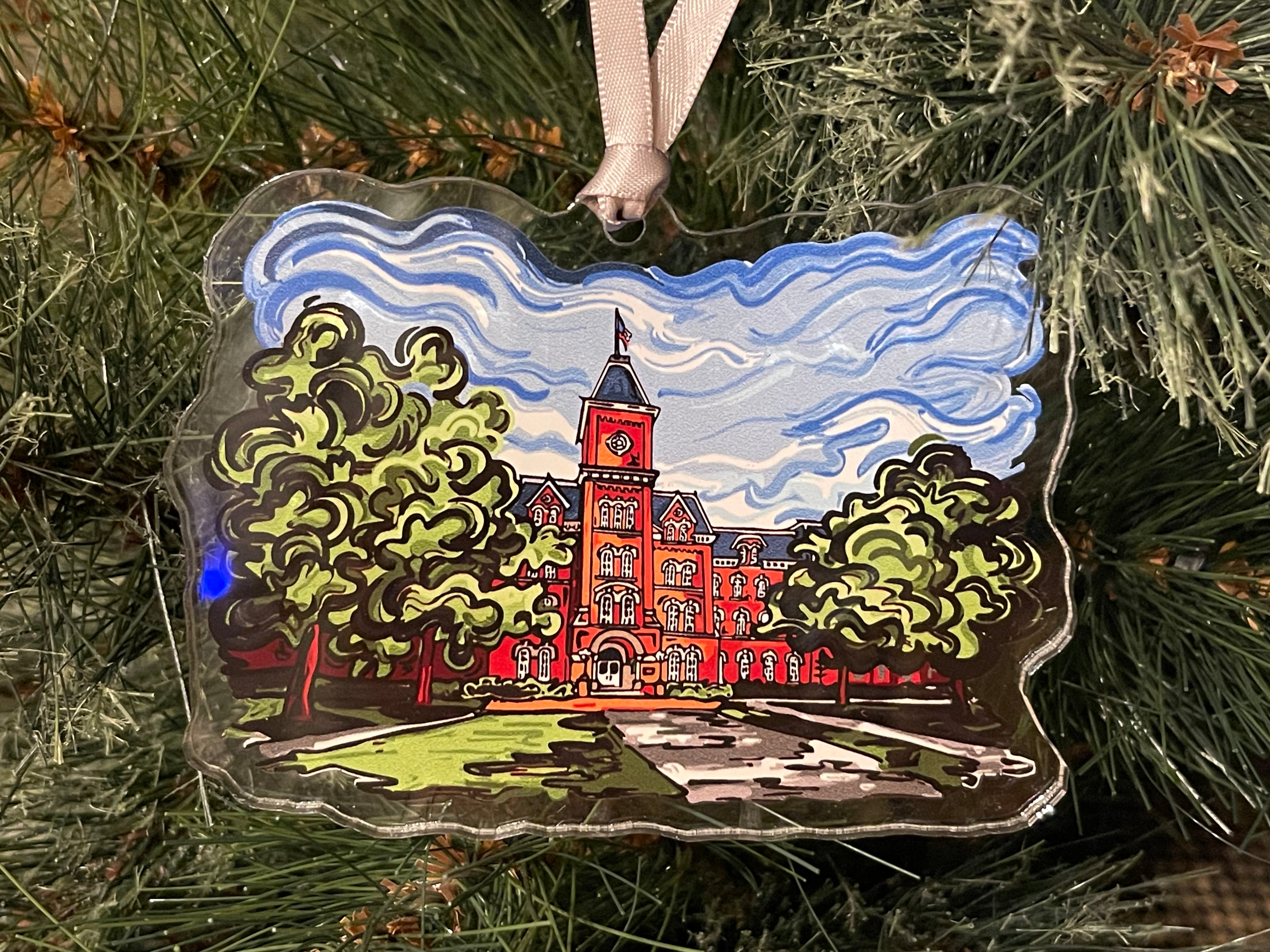 The Ohio State University Ornament of University Hall by Justin Patten