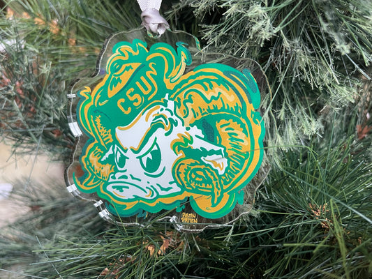 Colorado State University Mascot Ornament by Justin Patten