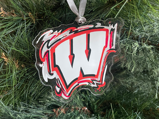 University of Wisconsin Motion W Ornament by Justin Patten