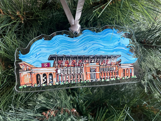 Texas A&M Kyle Stadium Ornament by Justin Patten