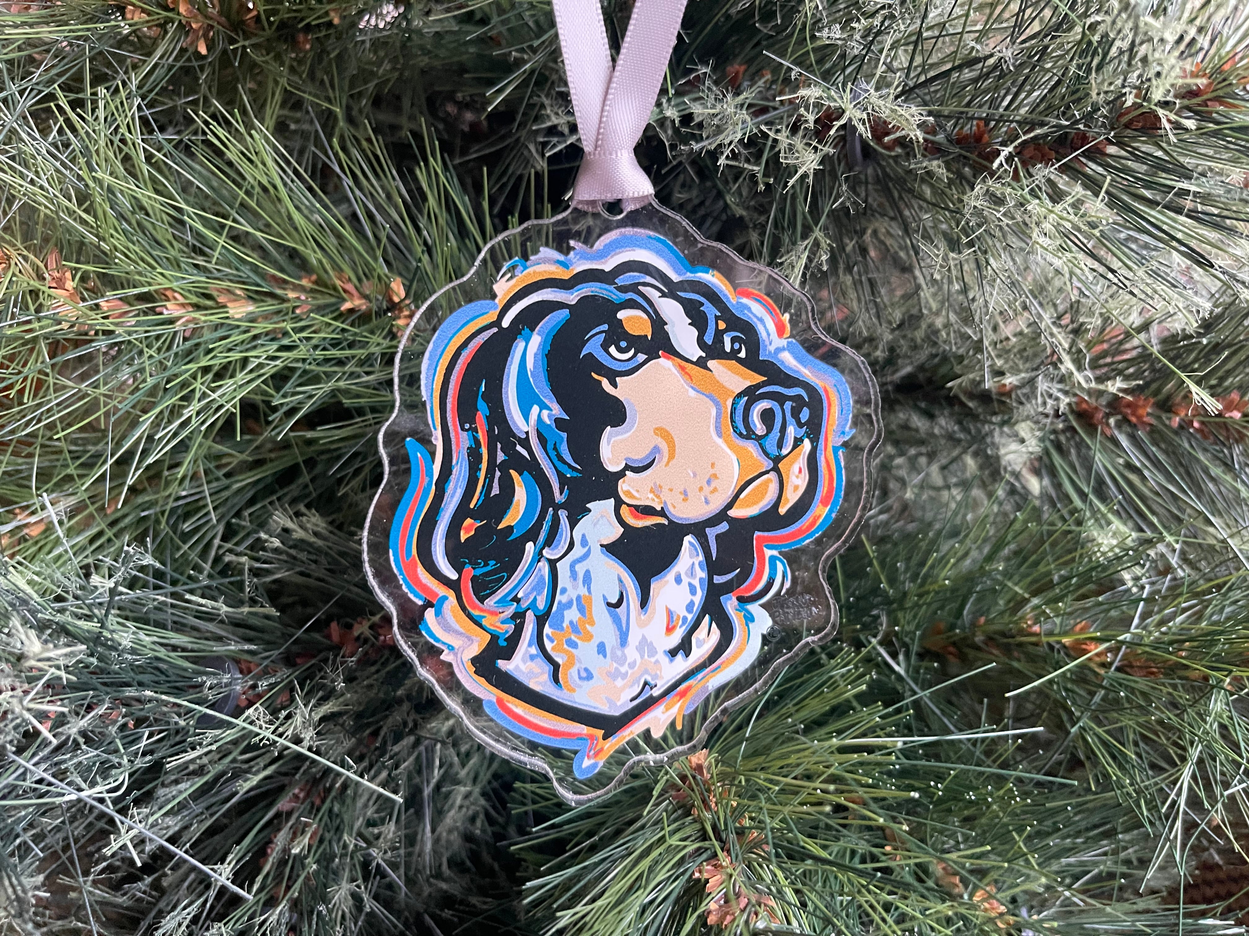 University of Tennessee Smokey Ornament by Justin Patten (Clear Ornament)