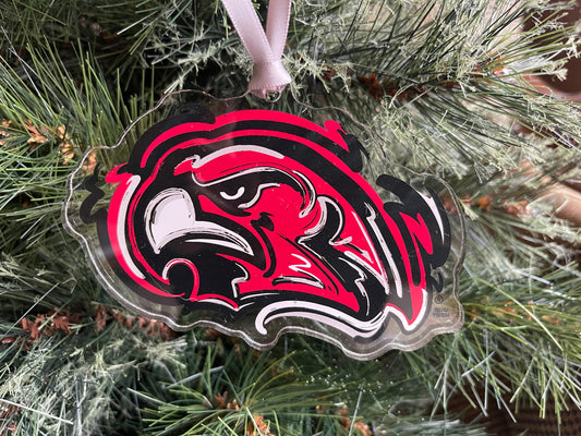 Miami University Ohio Redhawk Ornament by Justin Patten