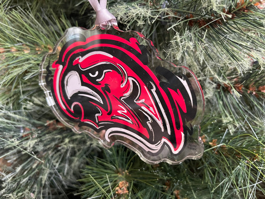 Miami University Ohio Redhawk Ornament by Justin Patten