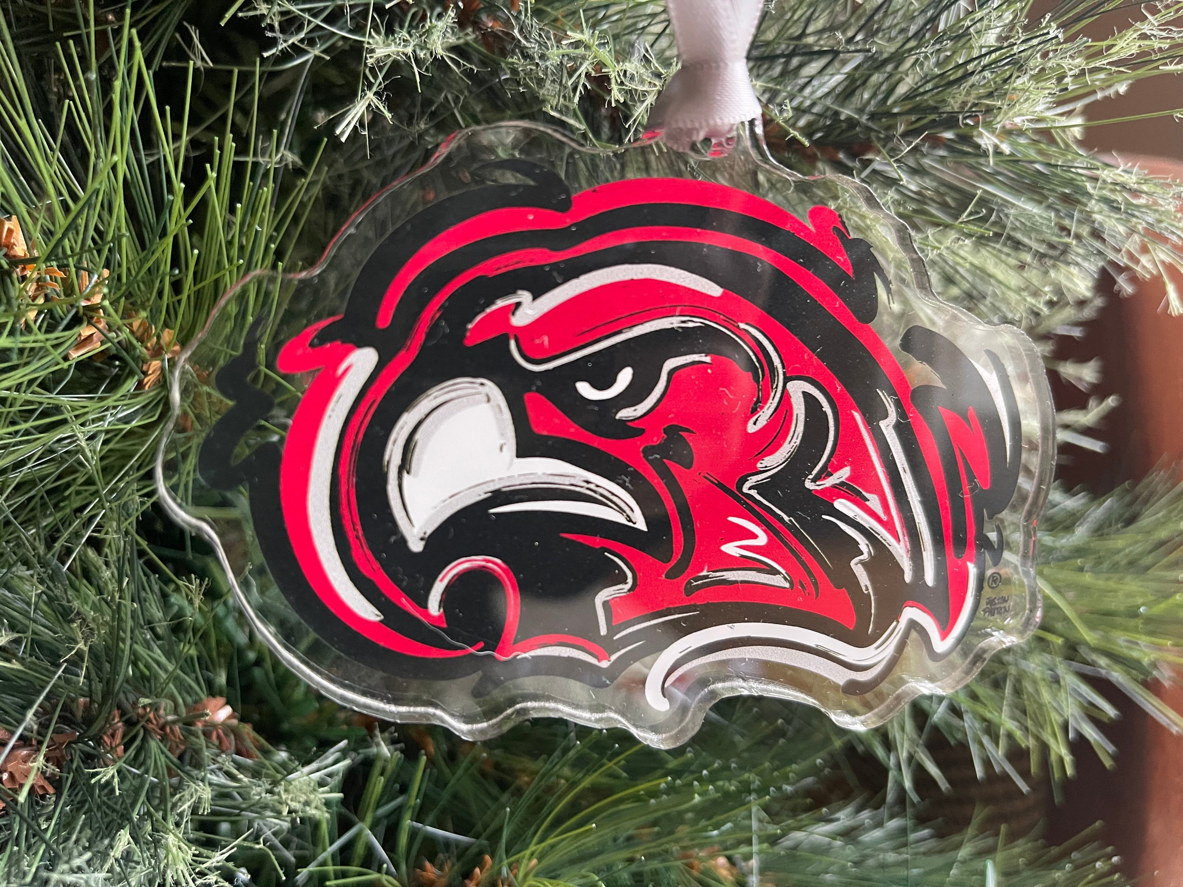 Miami University Ohio Redhawk Ornament by Justin Patten