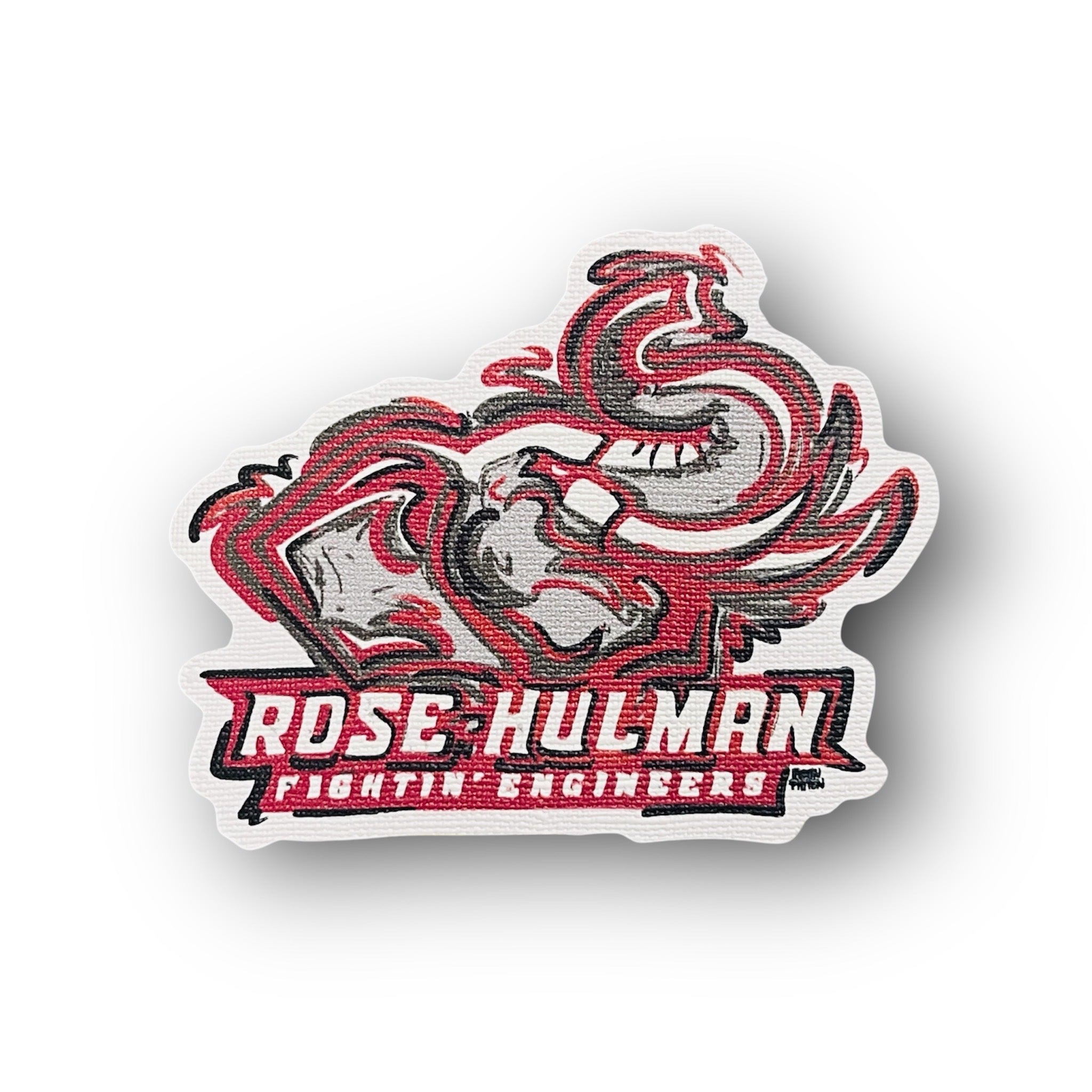 Rose-Hulman Institute of Technology Rosie Logo  Durable Sticker by Justin Patten