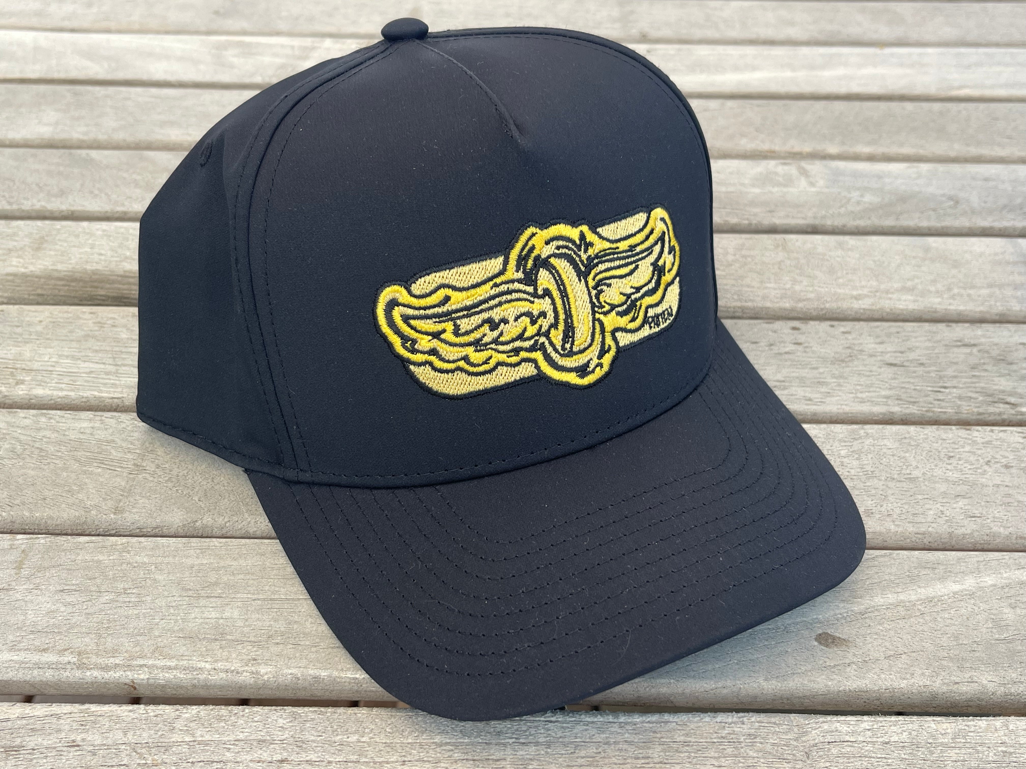 Indianapolis Motor Speedway Gold Wing and Wheel Hat by Justin Patten (Black)