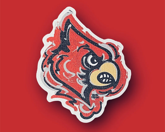 University of Louisville Cardinal Logo Durable Sticker by Justin Patten