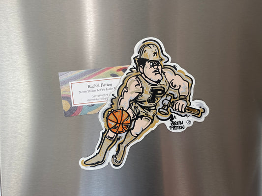 Purdue University Basketball Pete Magnet by Justin Patten