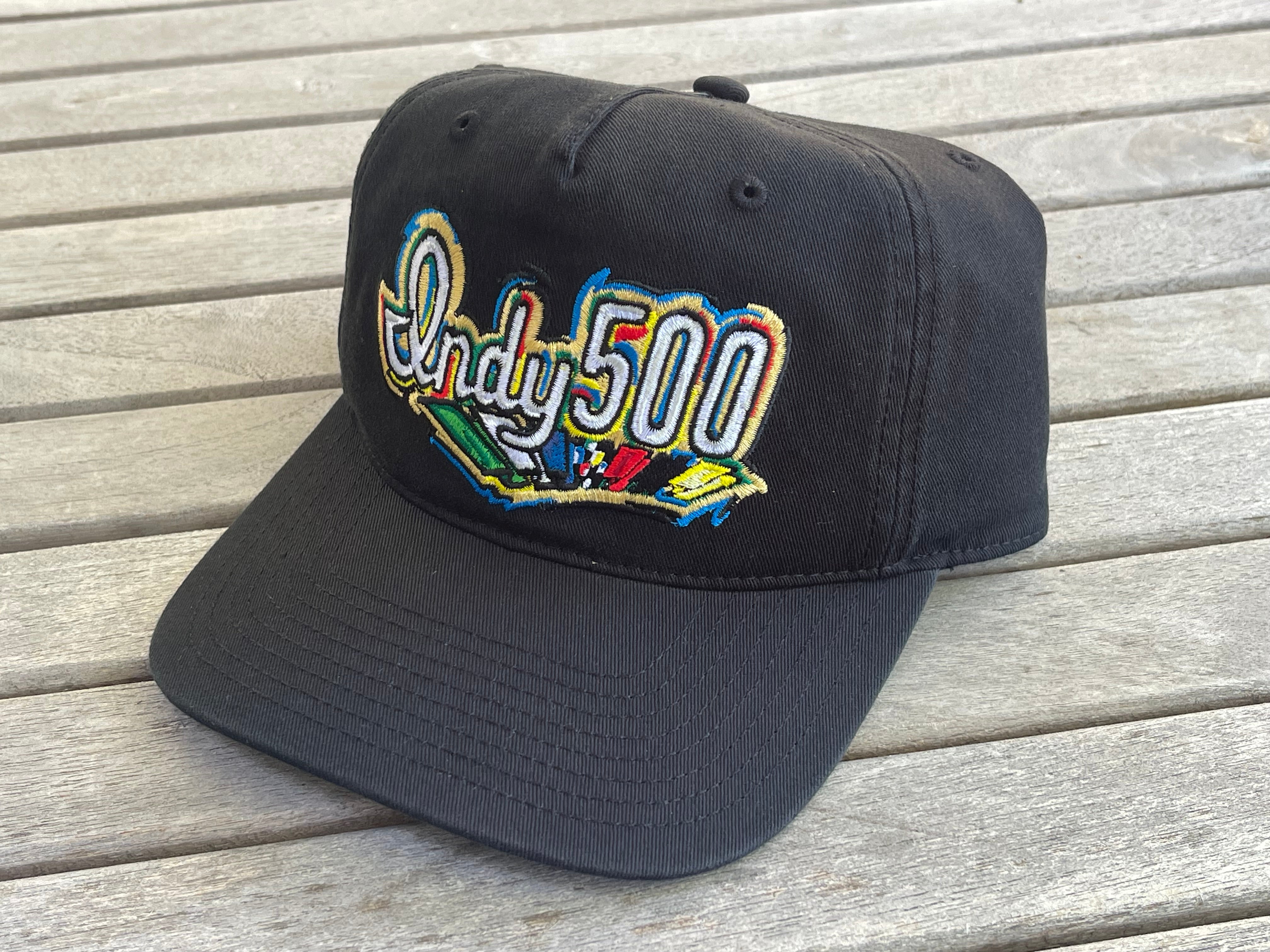 Indianapolis Motor Speedway Indy 500 Script Hat by Justin Patten (Black Bill) (IMS, Indy 500, Is it May)