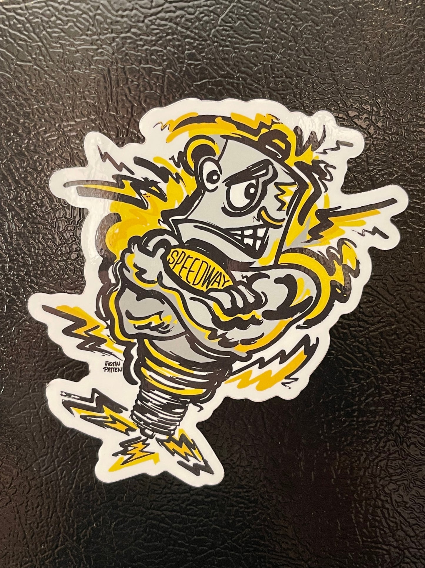 Speedway Sparkplug Mascot Magnet by Justin Patten
