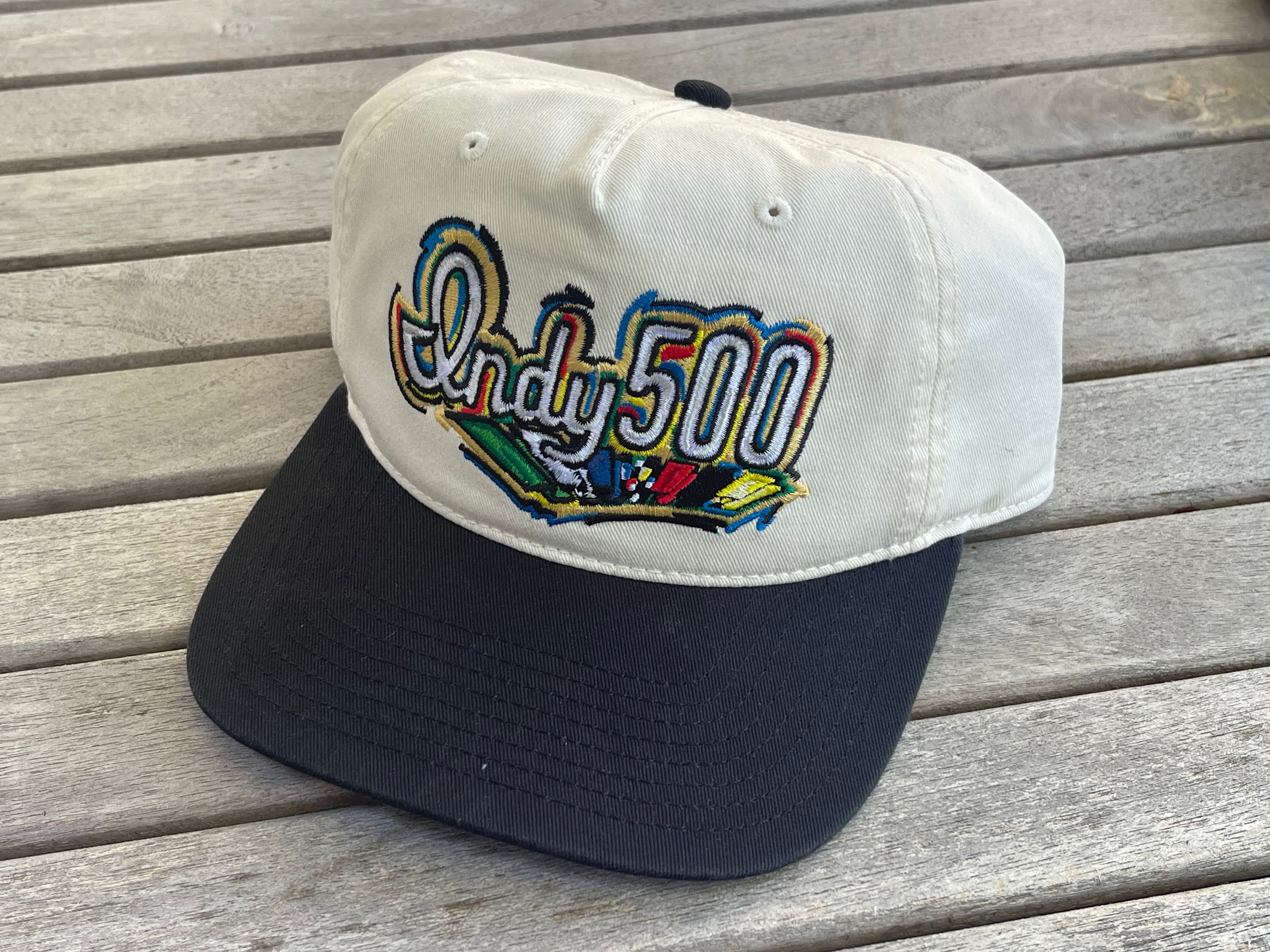 Indianapolis Motor Speedway Indy 500 Script Hat by Justin Patten (Black Bill) (IMS, Indy 500, Is it May)