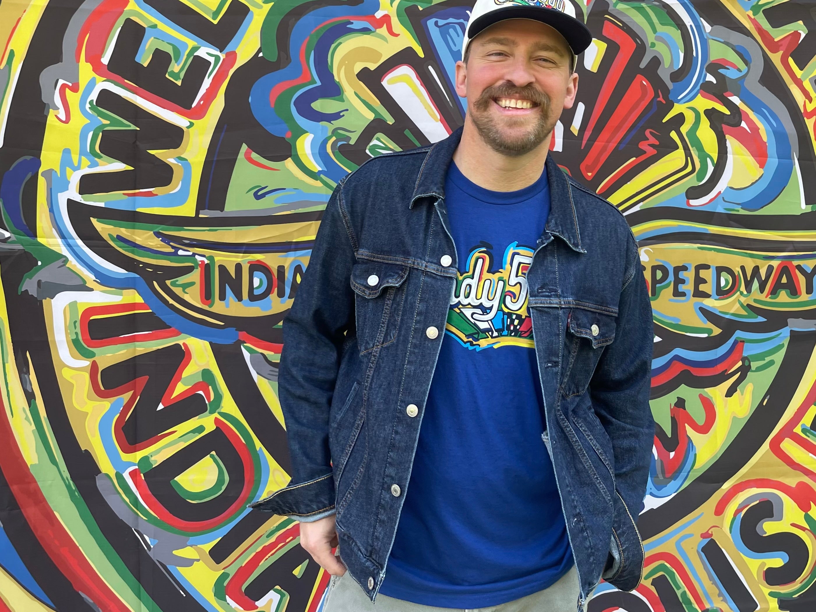 Indianapolis Motor Speedway Indy 500 Script Tee by Justin Patten (IMS, Indy 500, Pagoda, Wing and Wheel)