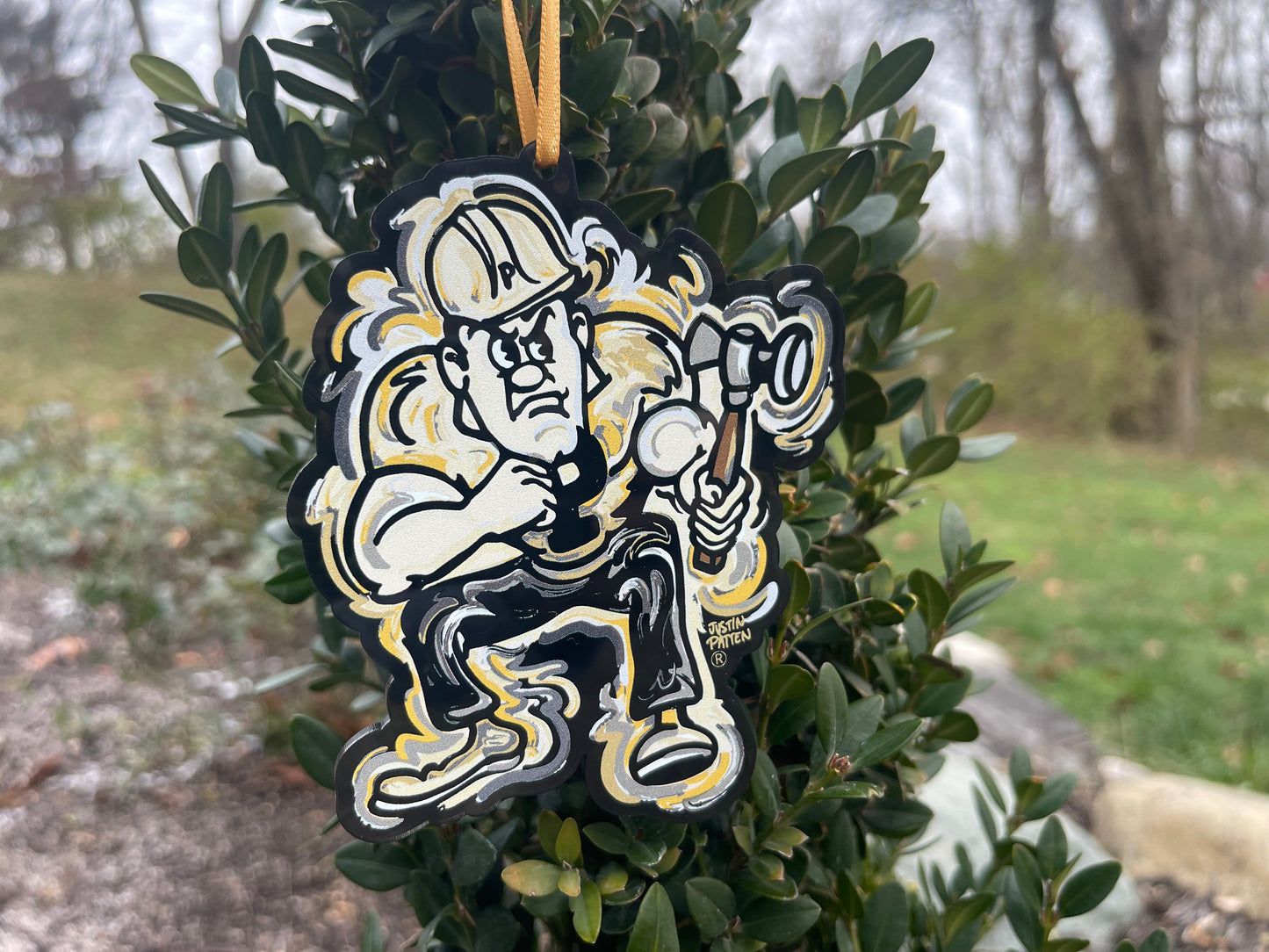 Purdue University Pete Ornament by Justin Patten