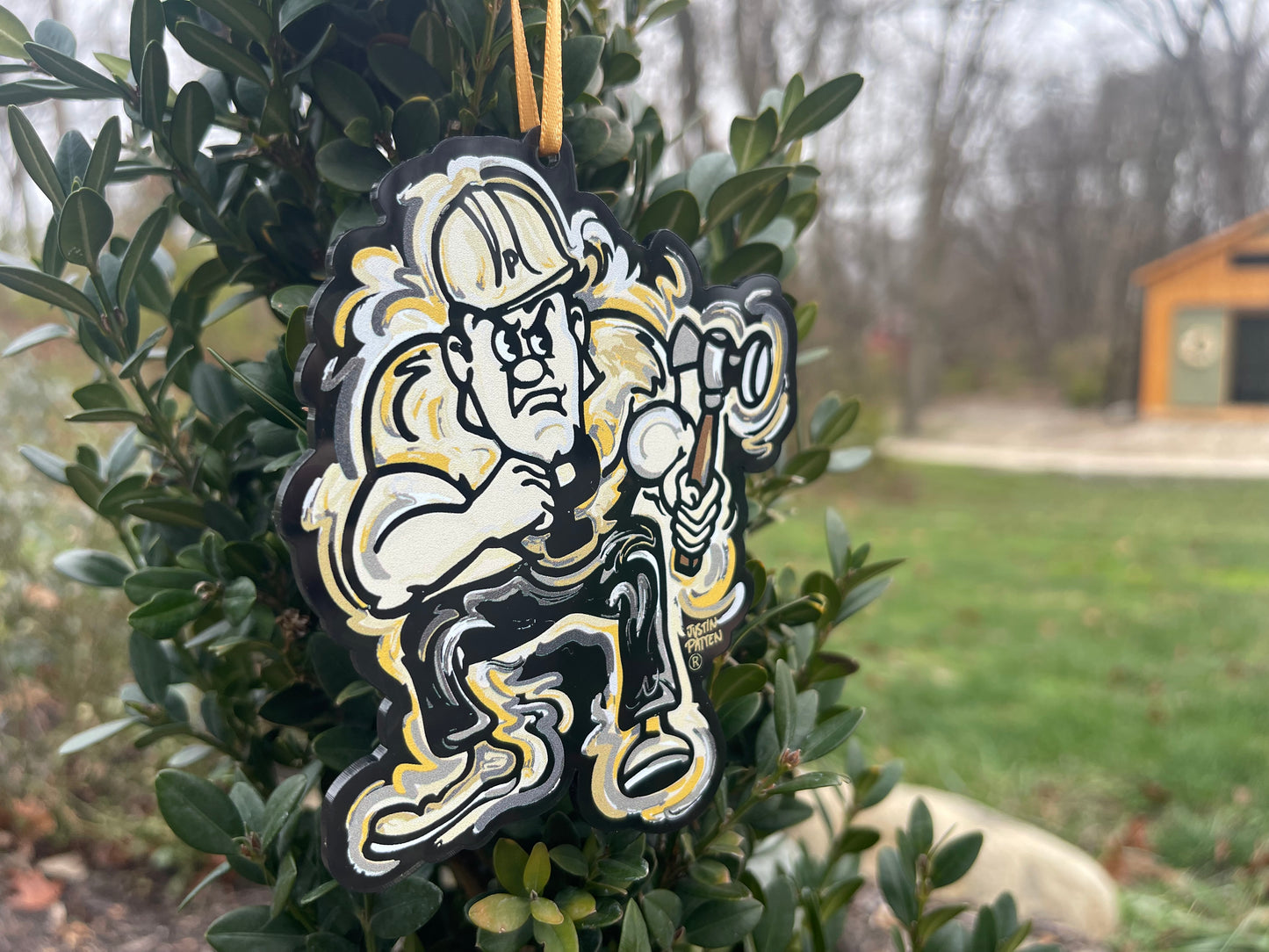 Purdue University Pete Ornament by Justin Patten