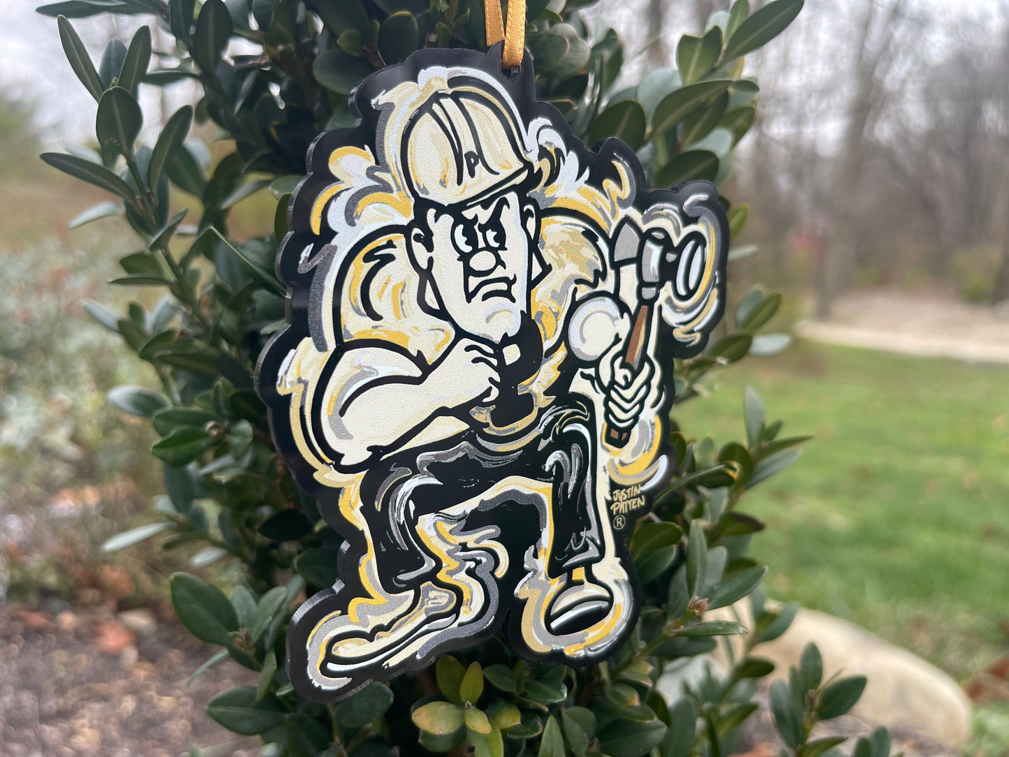 Purdue University Pete Ornament by Justin Patten