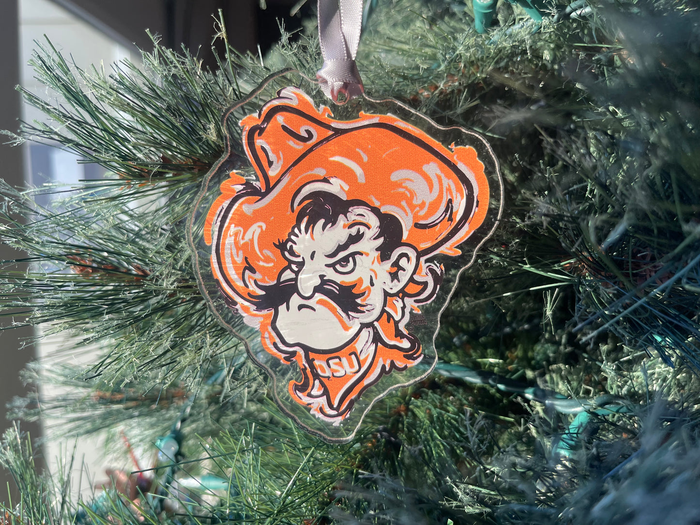 Oklahoma State University Pistol Pete Mascot Ornament by Justin Patten