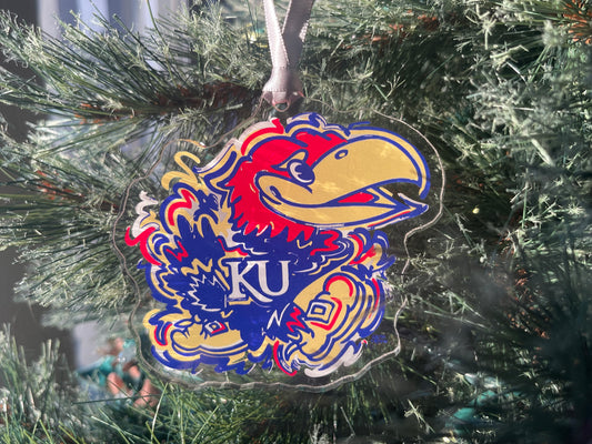 University of Kansas Jayhawks Ornament by Justin Patten