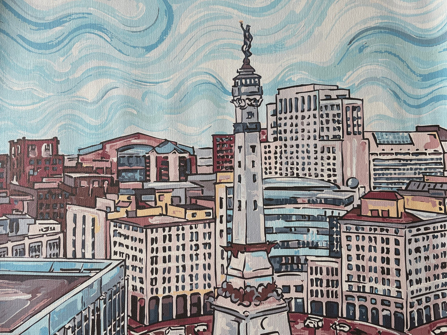 Indianapolis Skyline 20" x16" Print by Justin Patten