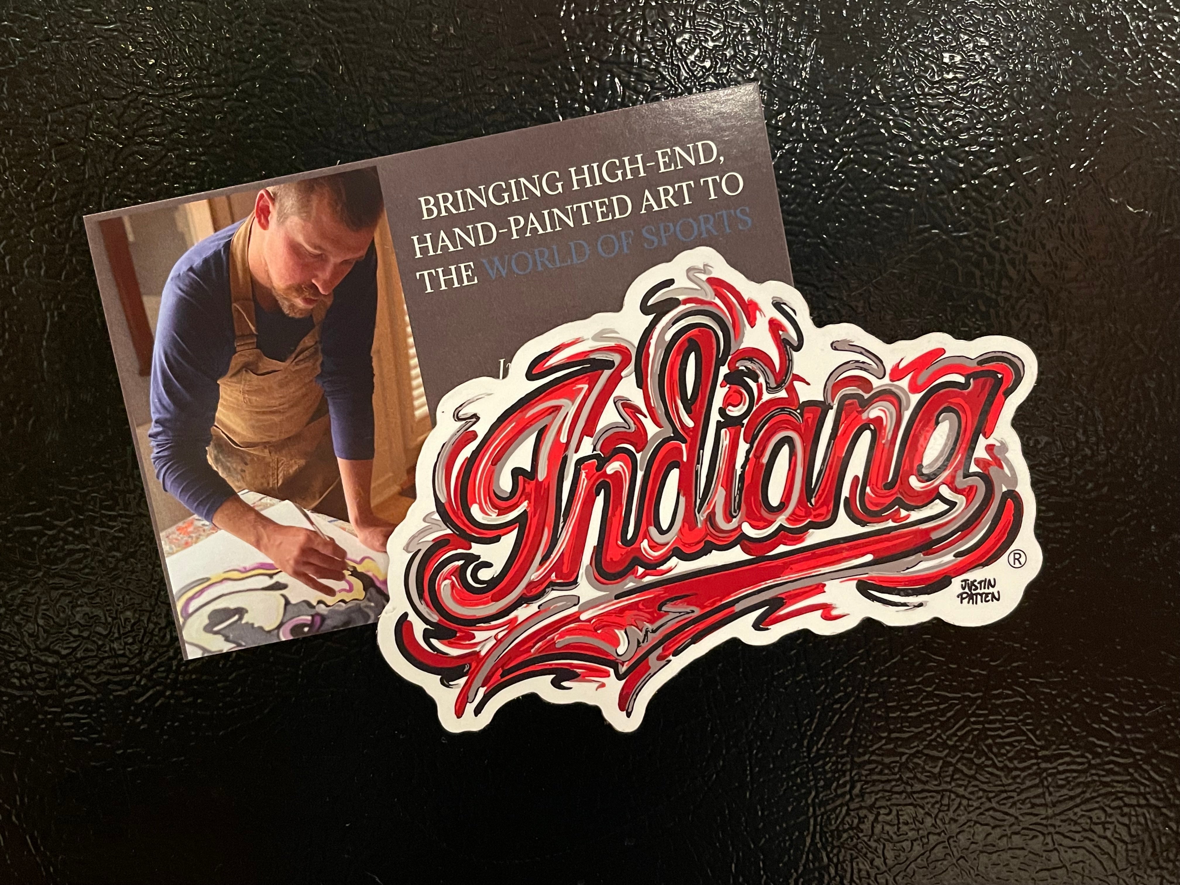 Indiana University Script Magnet by Justin Patten