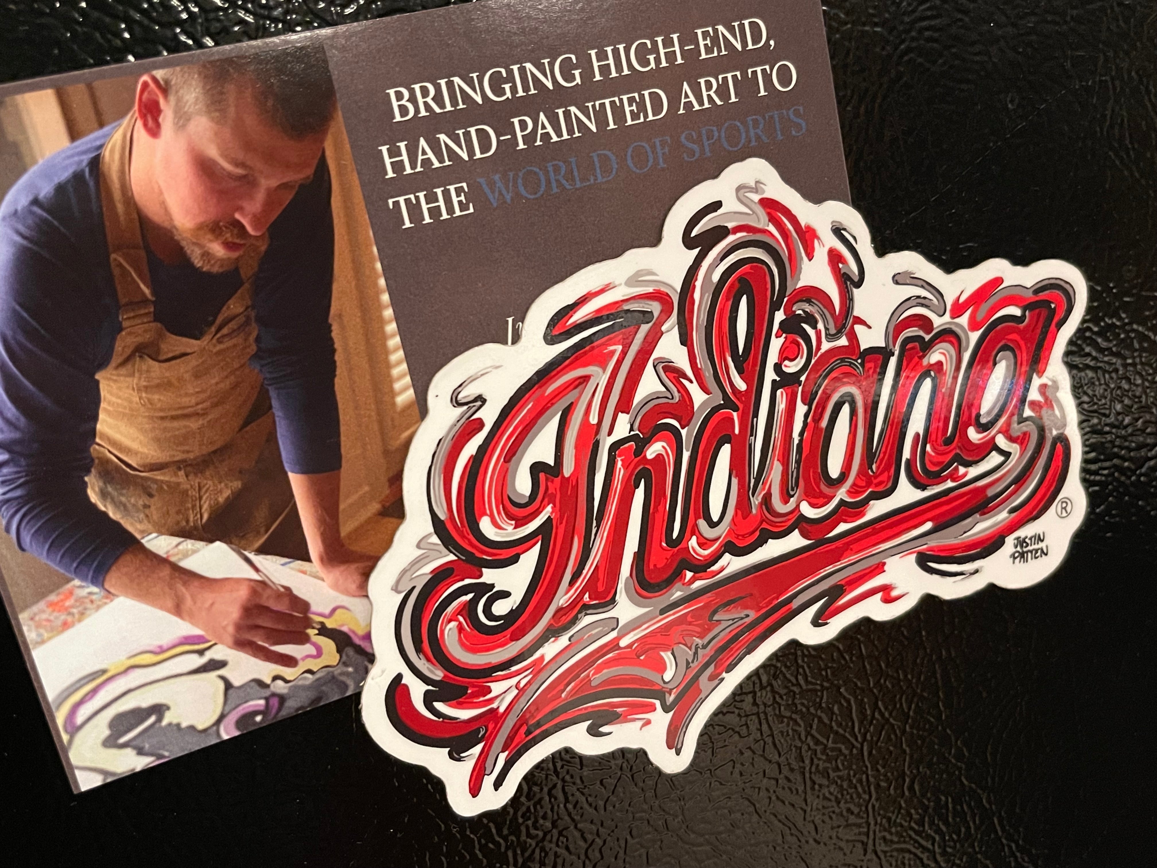 Indiana University Script Magnet by Justin Patten
