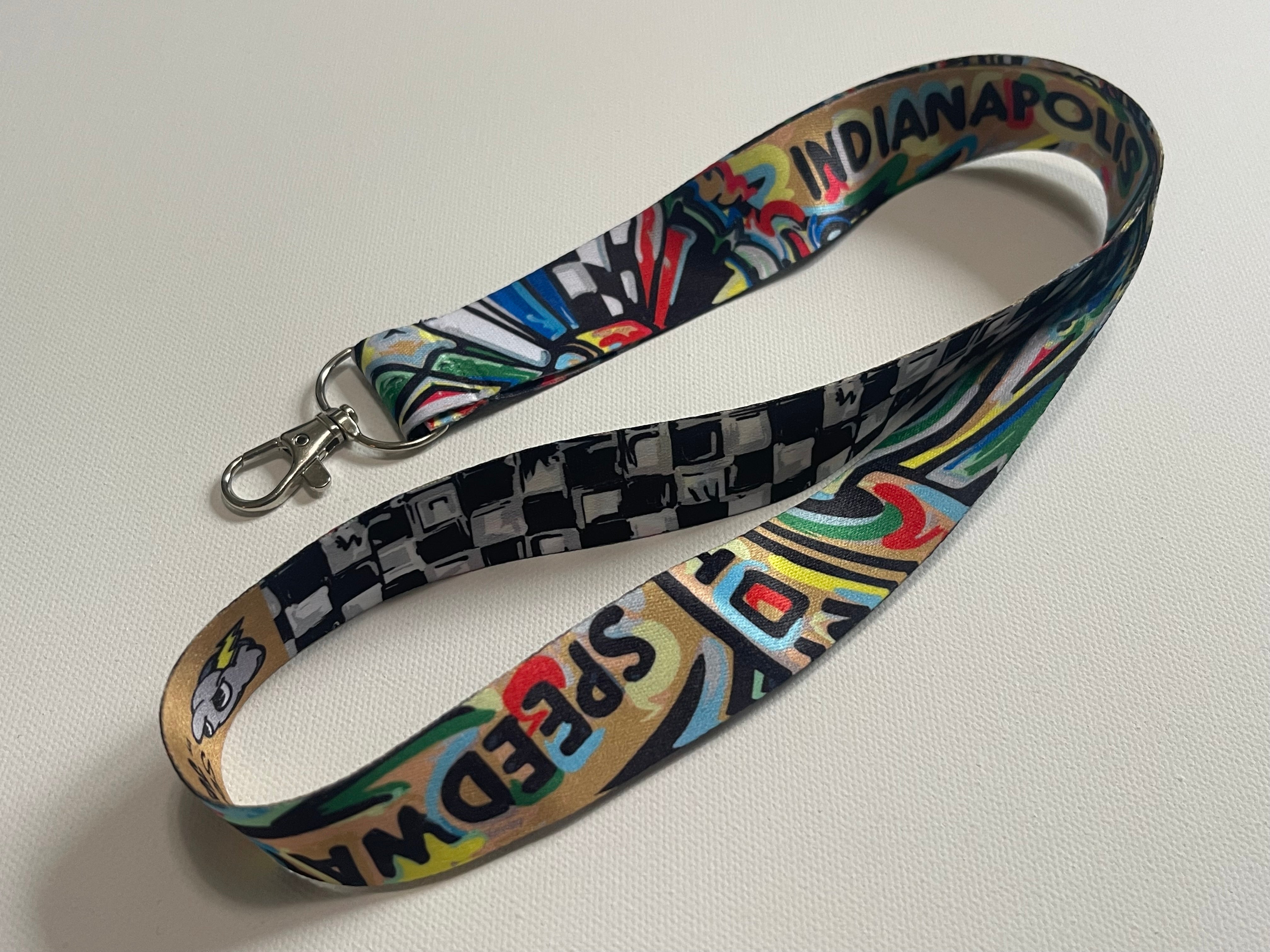 Indianapolis Motor Speedway Wing and Wheel Lanyard by Justin Patten (IMS, INDY 500, Racing Fan, Indy Car)