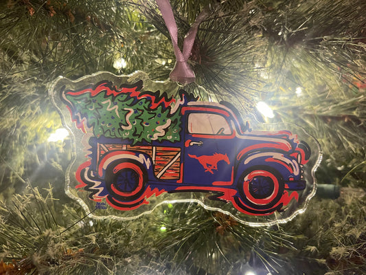 SMU Truck Ornament by Justin Patten