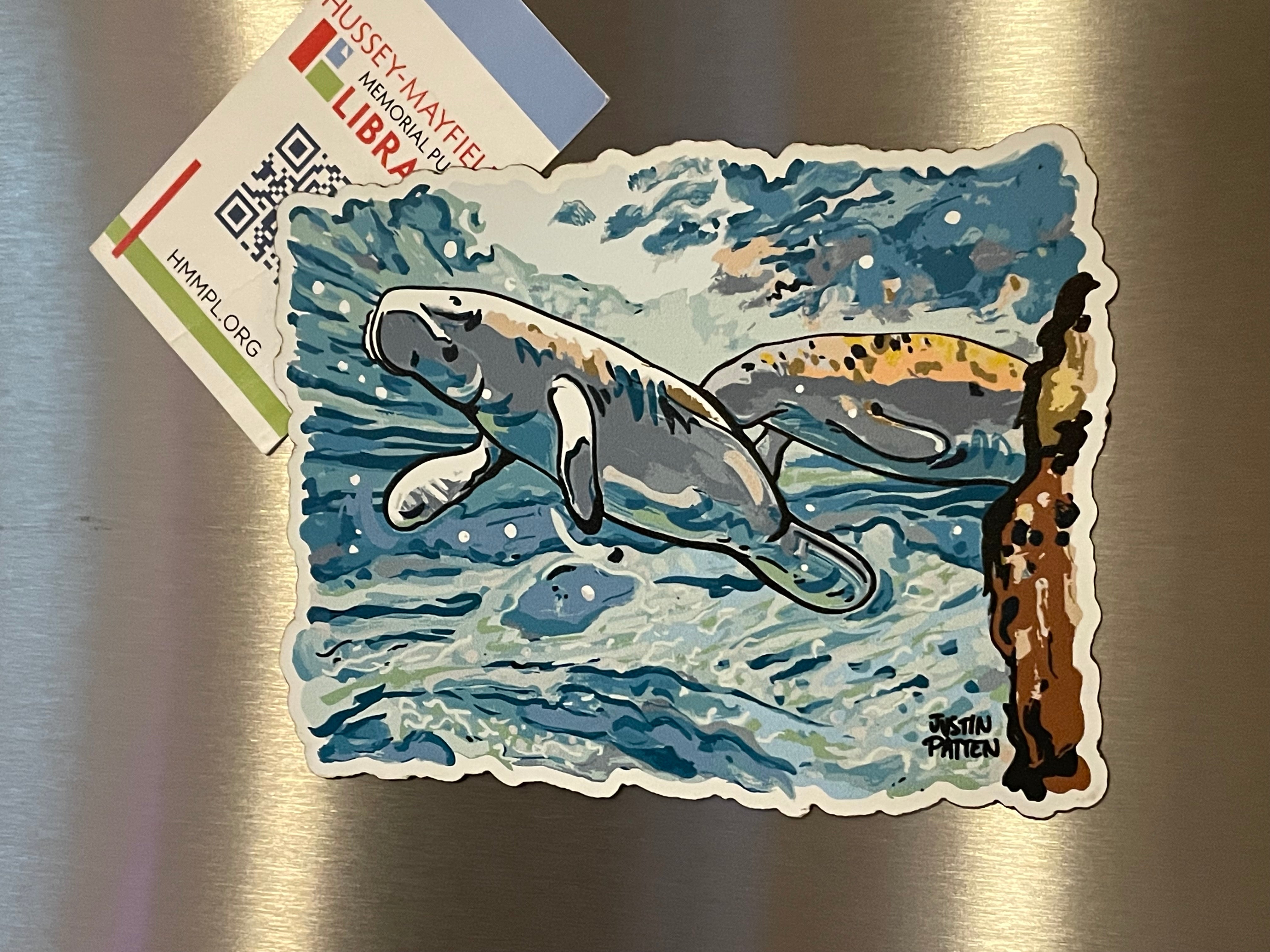 Manatee Magnet by Justin Patten (Animal Kingdom, Zoo, Animals)