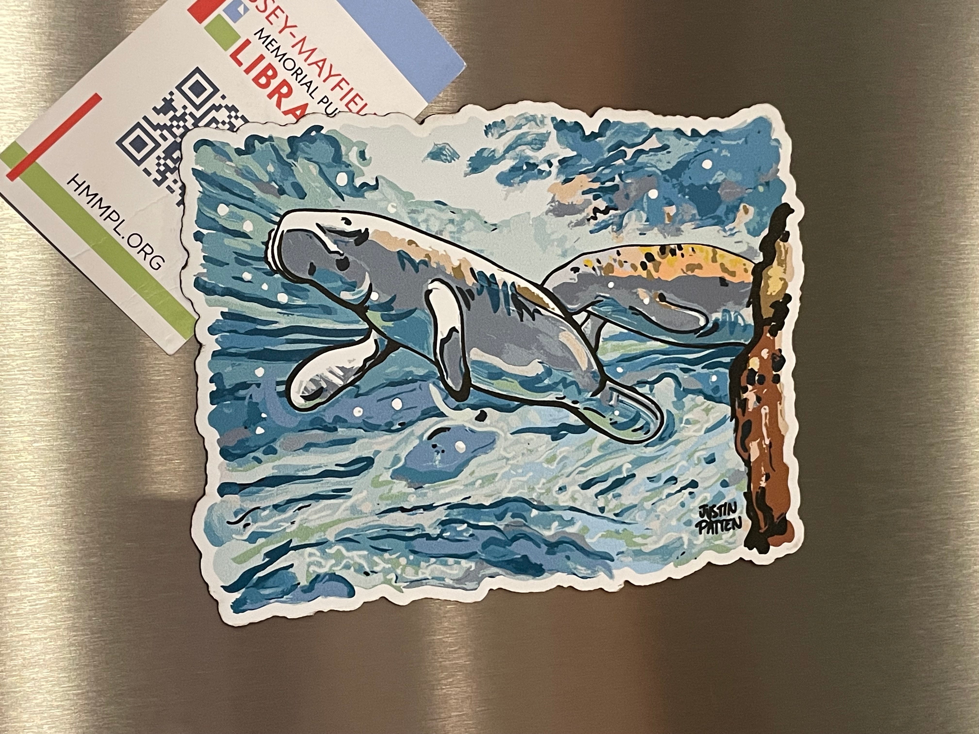 Manatee Magnet by Justin Patten (Animal Kingdom, Zoo, Animals)