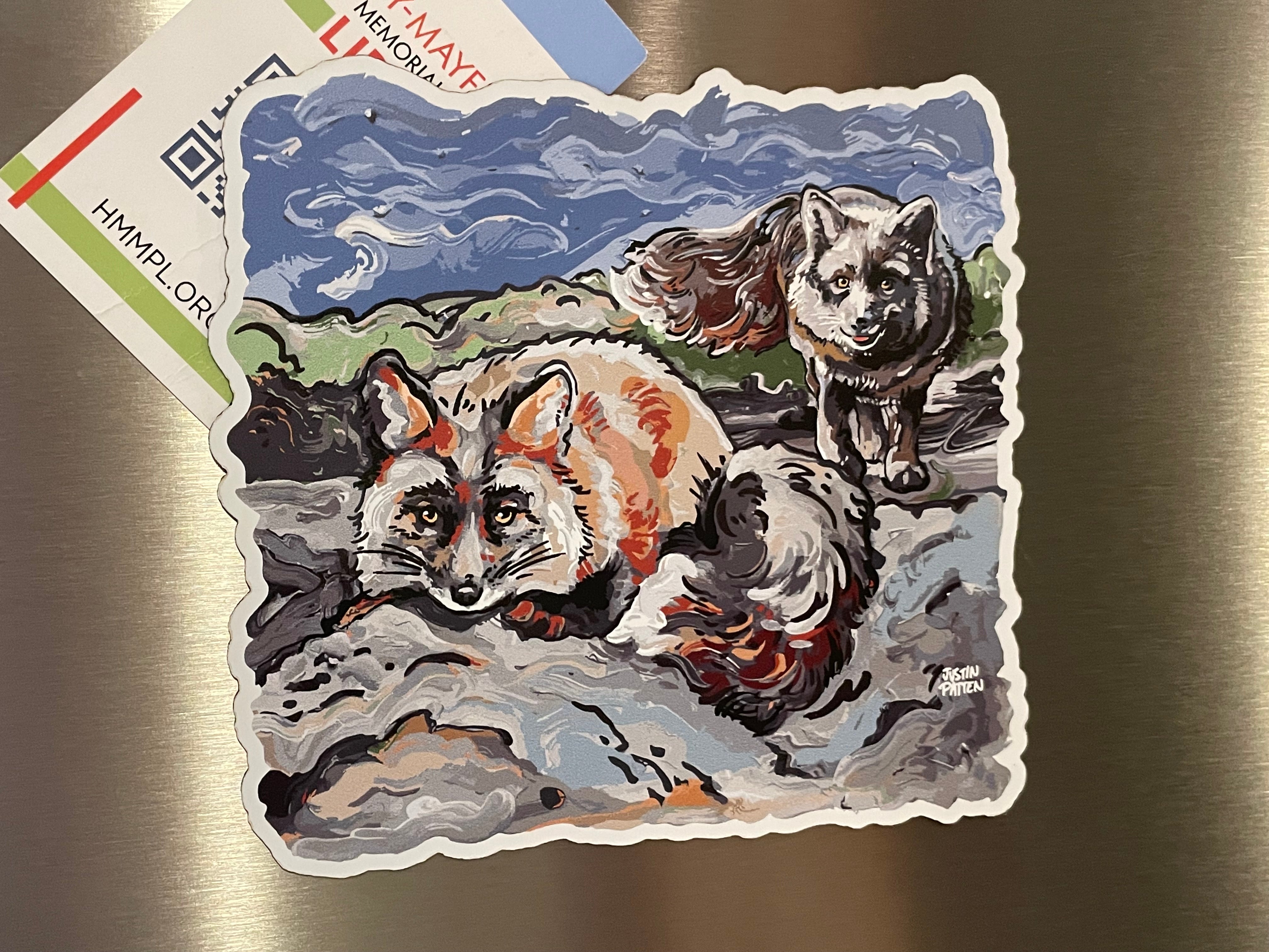 Red Fox Magnet by Justin Patten (Animal Kingdom, Zoo, Animals)