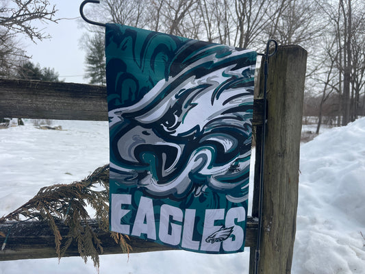 Philadelphia Eagles Garden Flag 12" x 18" by Justin Patten