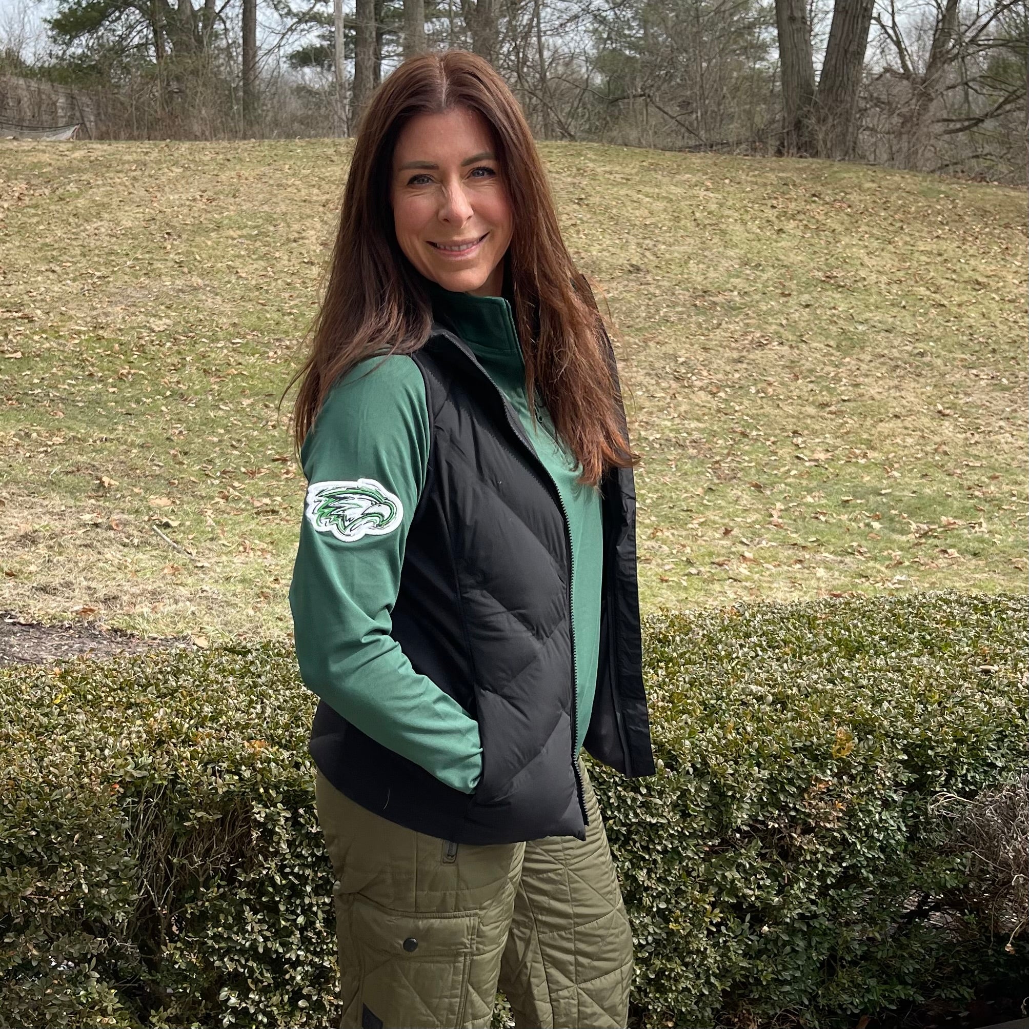 Zionsville Women's 1/4  Zip Up Jacket by Justin Patten (Green)