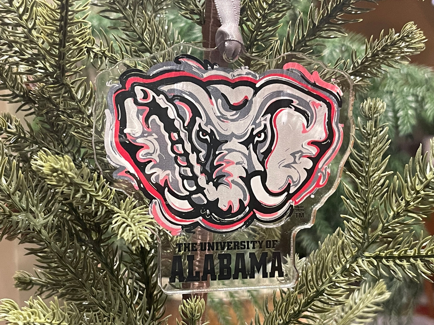 The University of Alabama  Big Al Acrylic Ornament by Justin Patten