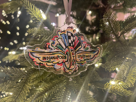 Indianapolis Motor Speedway Wing and Wheel Ornament by Justin Patten (4 Styles)