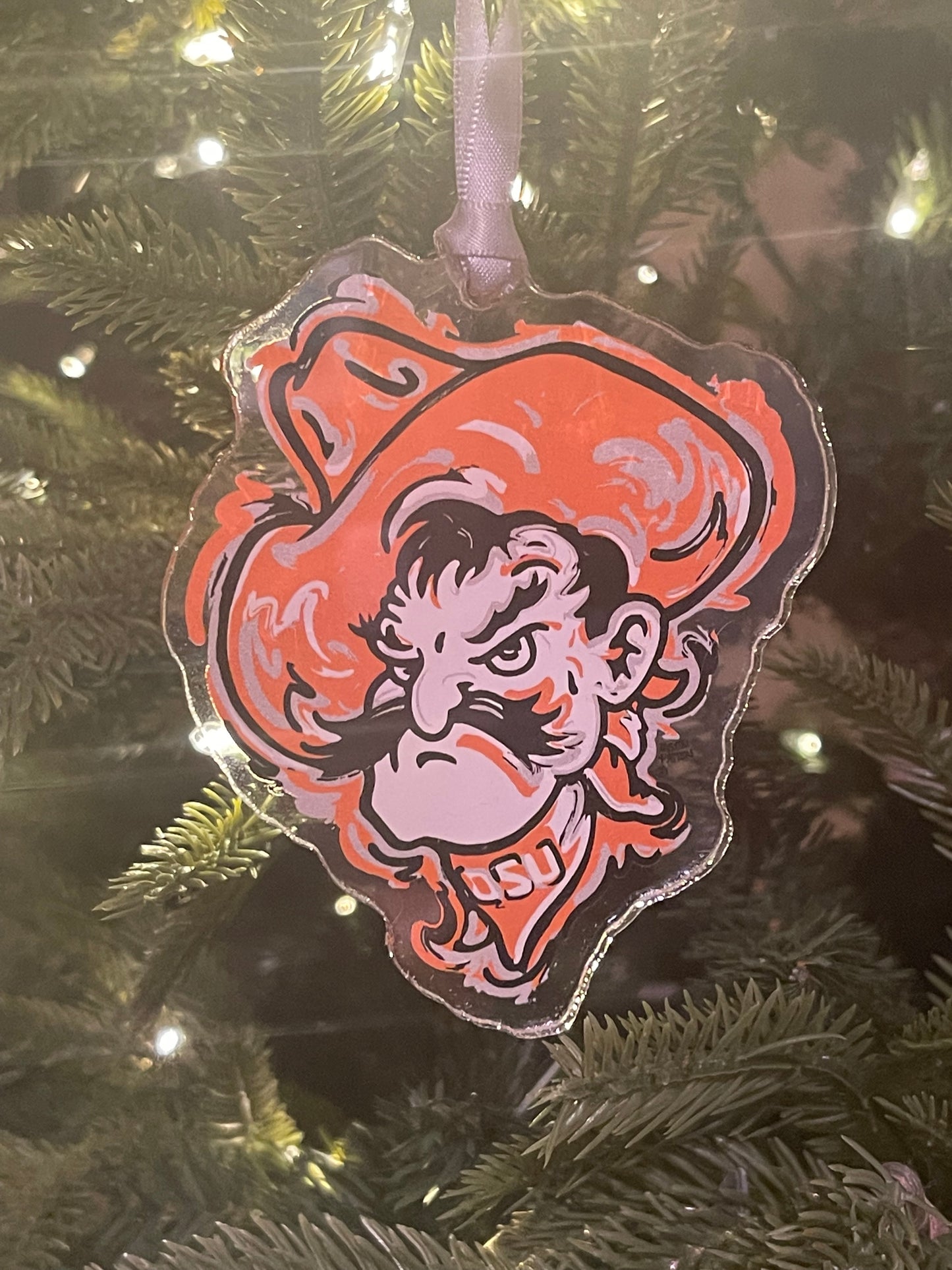 Oklahoma State University Pistol Pete Mascot Ornament by Justin Patten