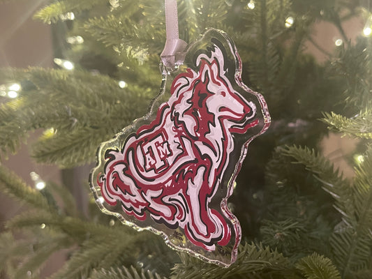 Texas A&M Reveille Ornament by Justin Patten
