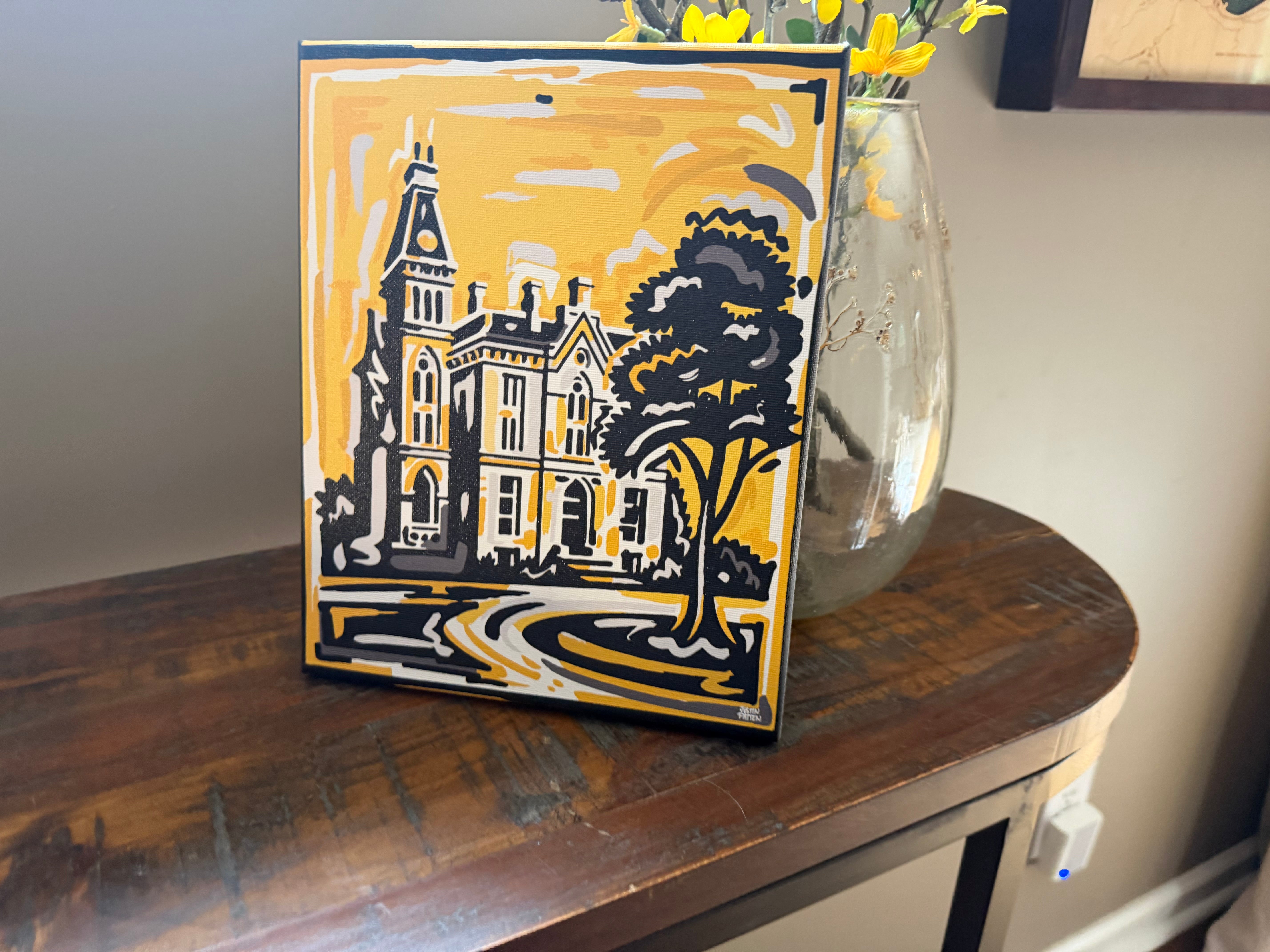 DePauw University East College 8" x 10" Wrapped Print by Justin Patten (Tigers, Greencastle)