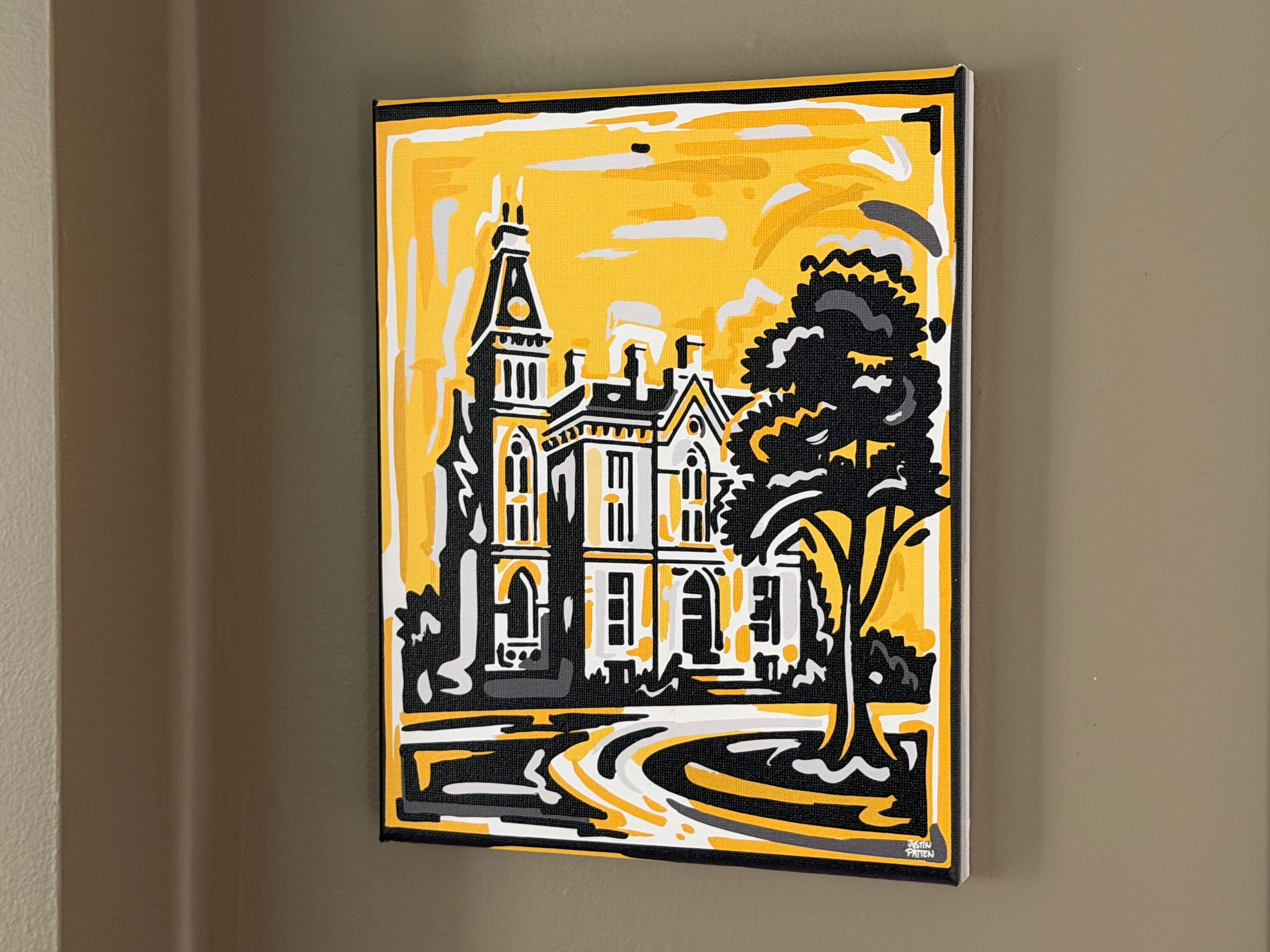 DePauw University East College 8" x 10" Wrapped Print by Justin Patten (Tigers, Greencastle)