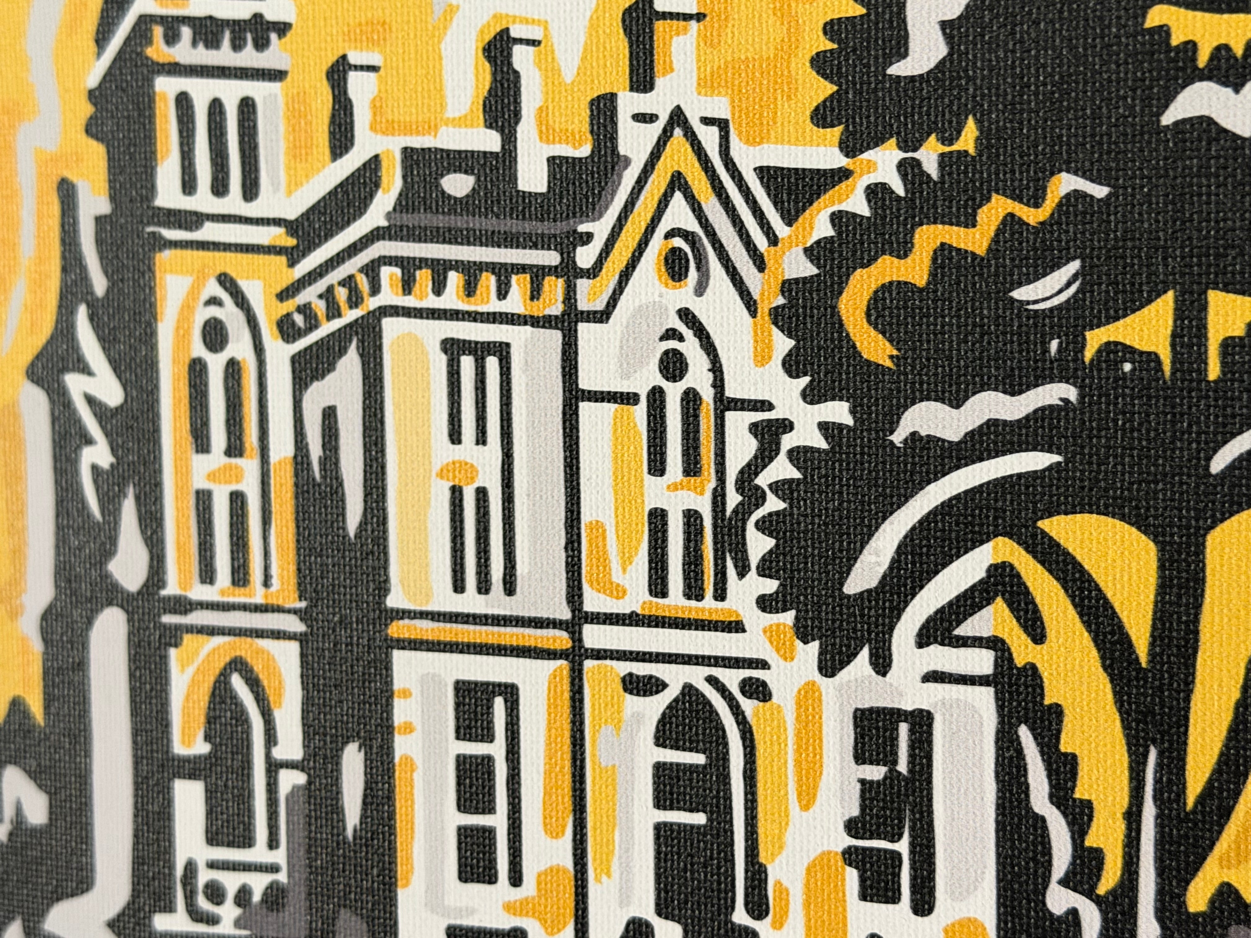 DePauw University East College 8" x 10" Wrapped Print by Justin Patten (Tigers, Greencastle)