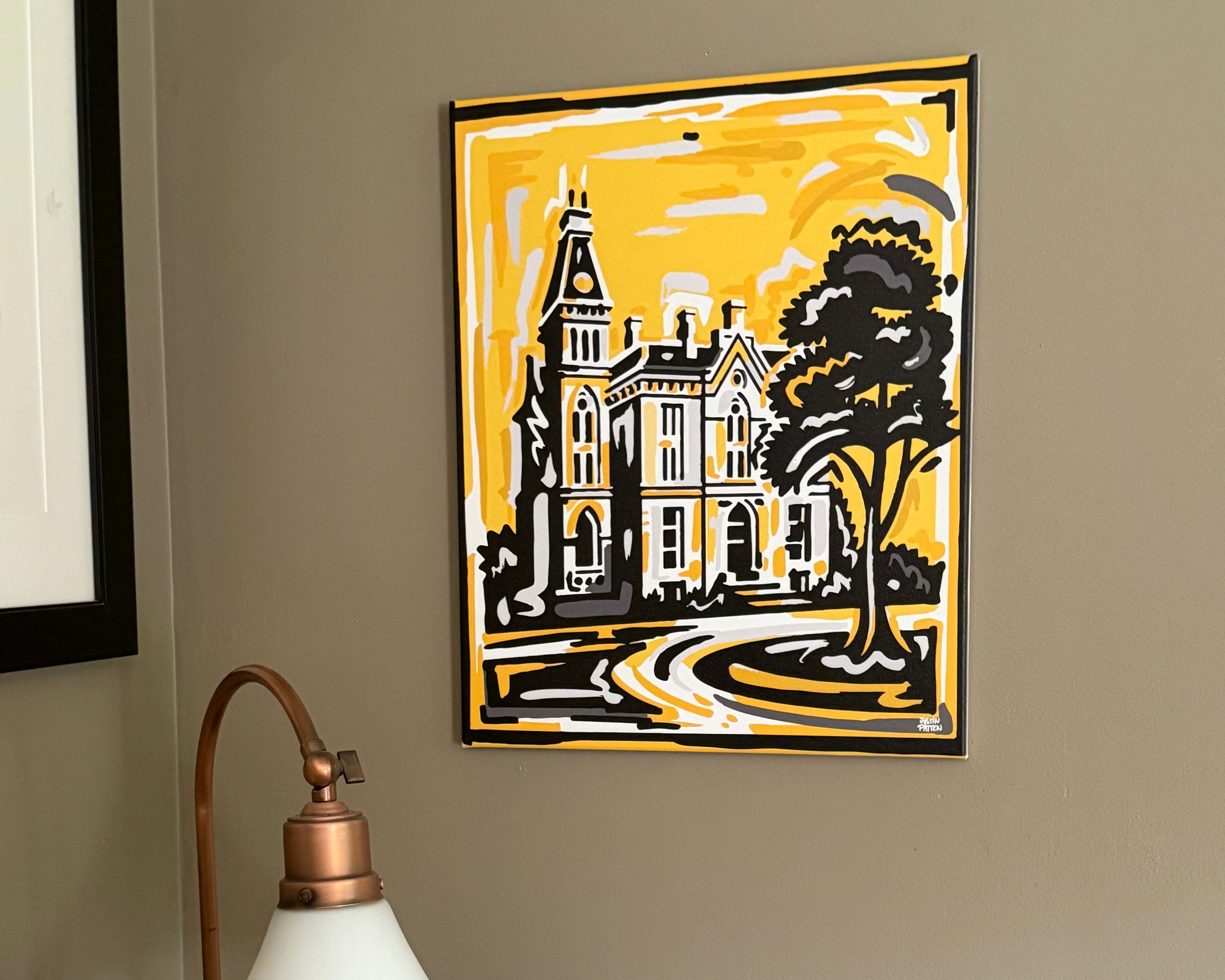 DePauw University East College 16" x 20" Wrapped Print by Justin Patten (Tigers, Greencastle)