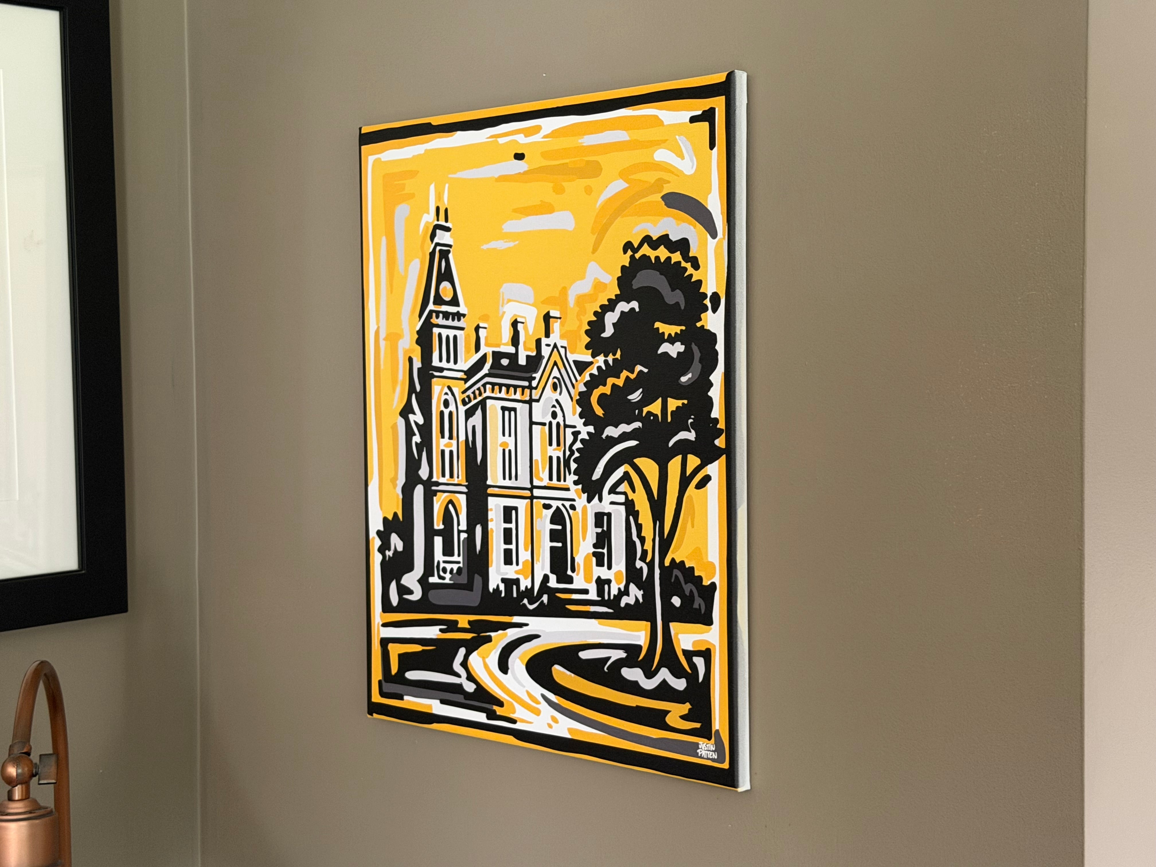 DePauw University East College 16" x 20" Wrapped Print by Justin Patten (Tigers, Greencastle)