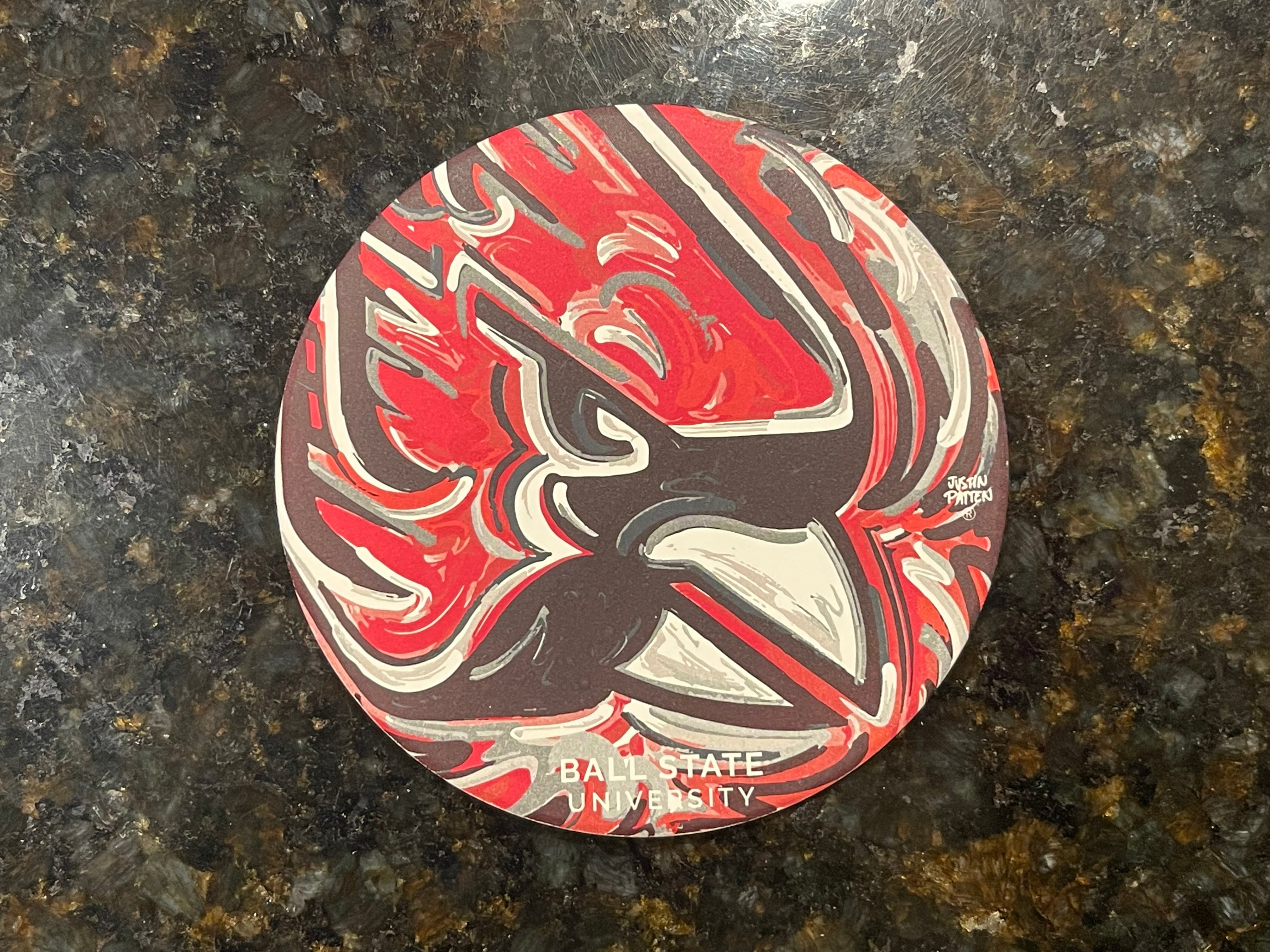Ball State University Stone Coaster by Justin Patten