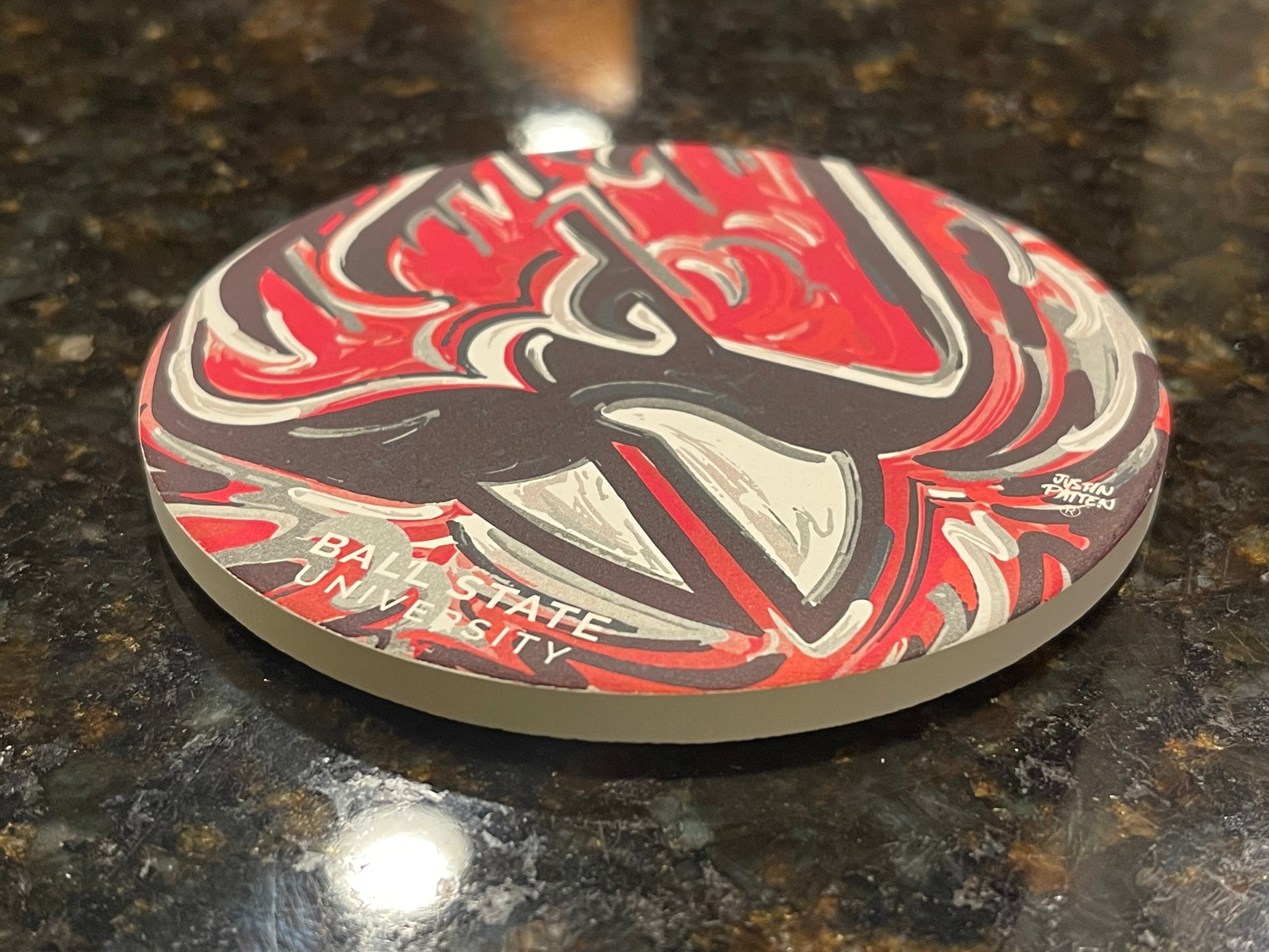 Ball State University Stone Coaster by Justin Patten