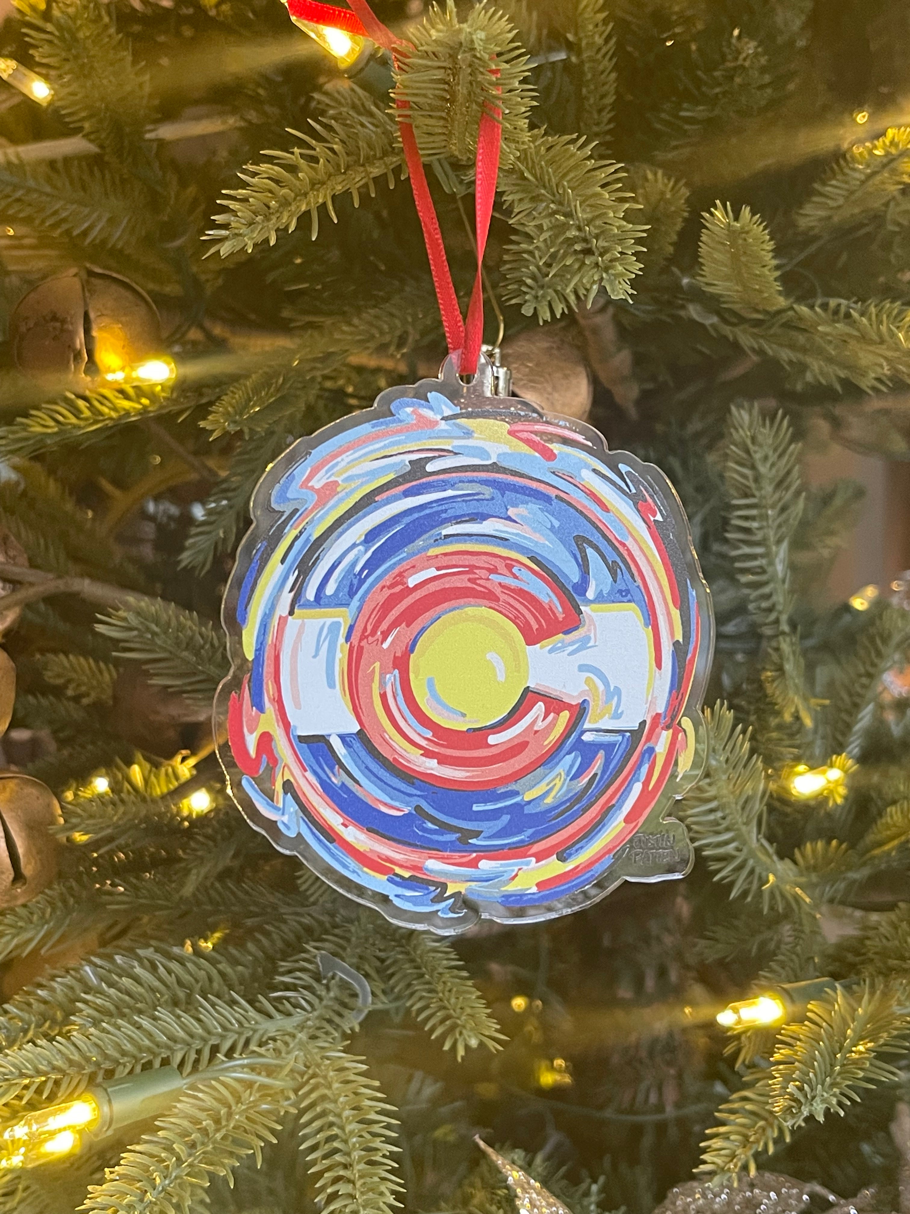 Colorado Flag Ornament by Justin Patten