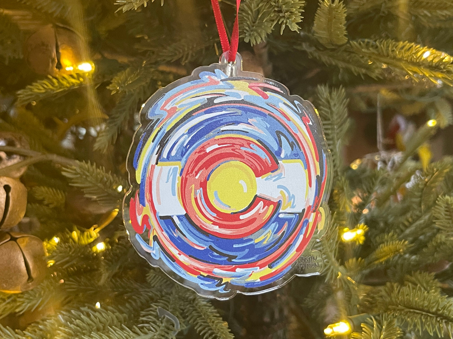 Colorado Flag Ornament by Justin Patten