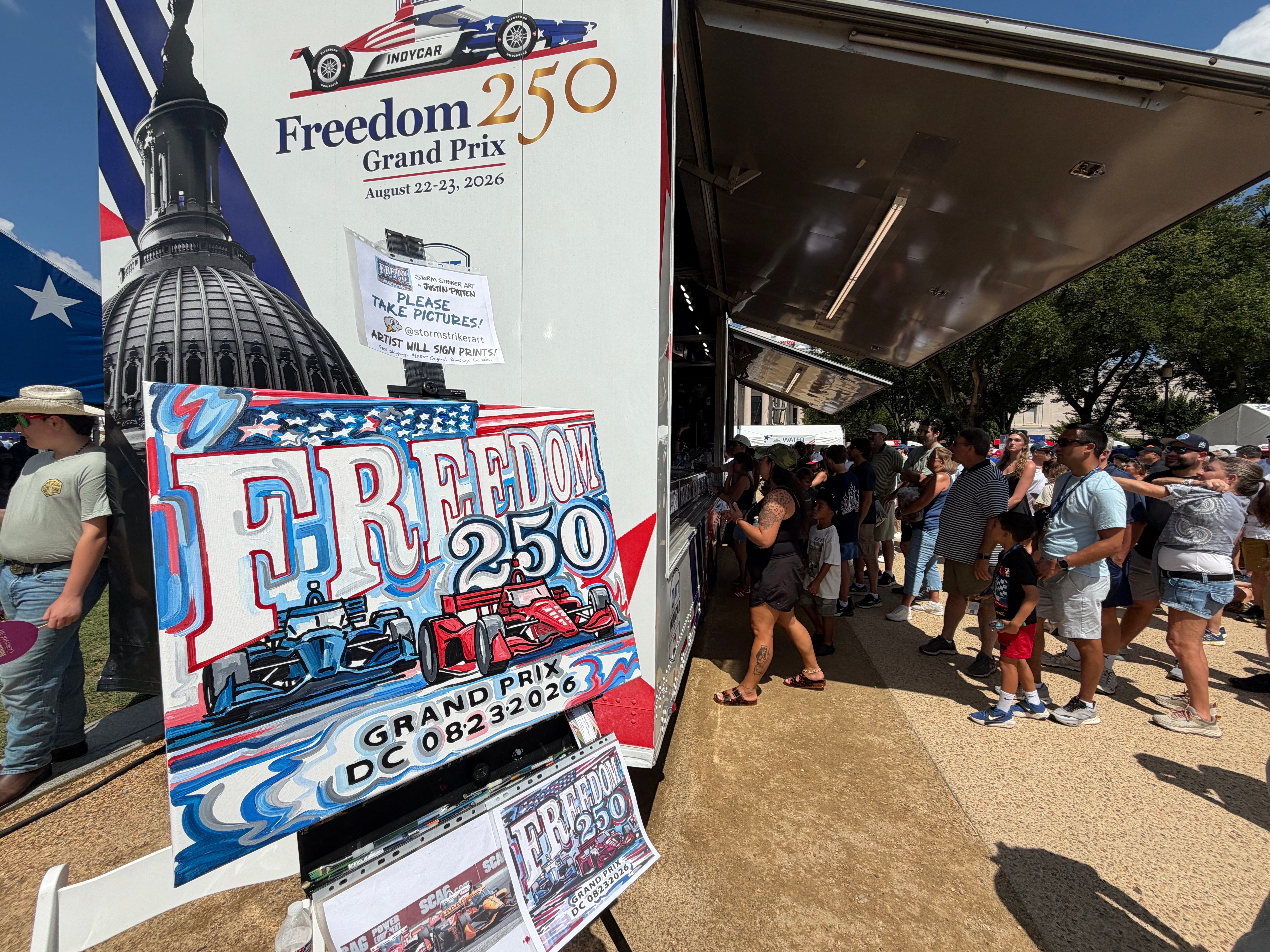 Freedom 250 Race Original Painting (as seen at the race)(24”x 30") by Justin Patten (Original Painting, Every Painting is Original,Finished Painting)