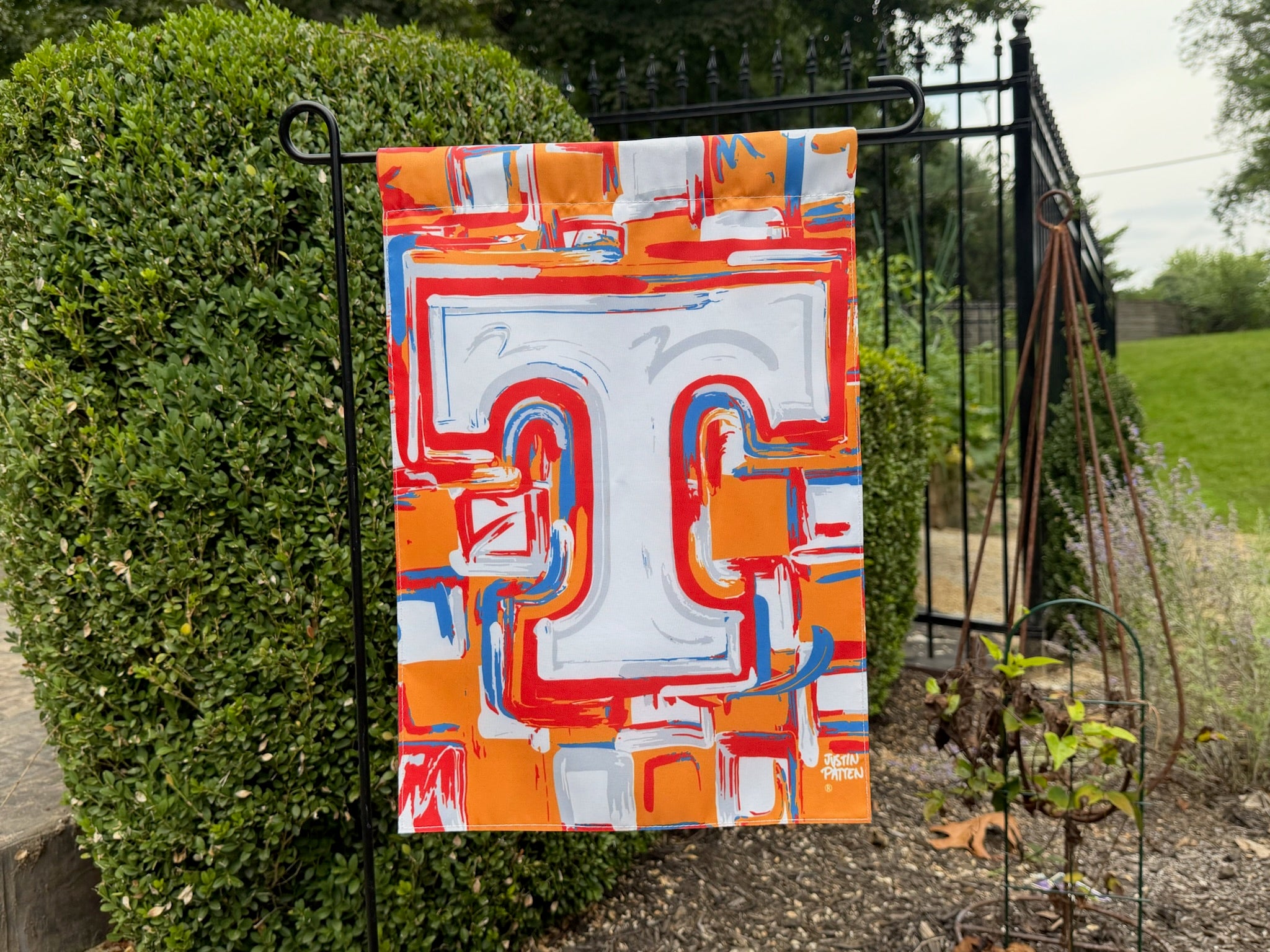 University of Tennessee Power T Garden Flag 12" x 18" by Justin Patten (VOLS, Smokey, Knoxville, Lady Vols, Volunteer)