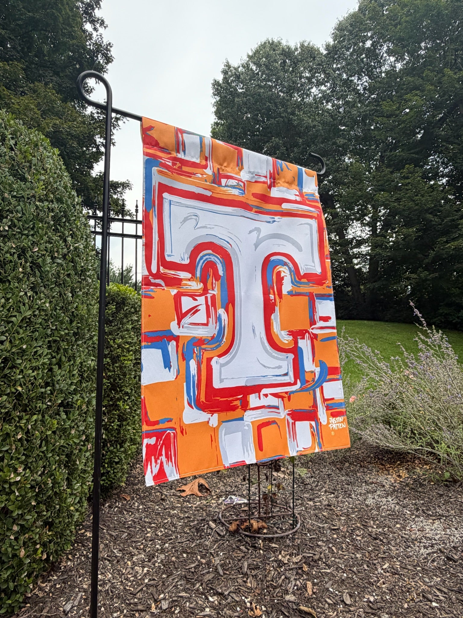 University of Tennessee Power T Garden Flag 12" x 18" by Justin Patten (VOLS, Smokey, Knoxville, Lady Vols, Volunteer)