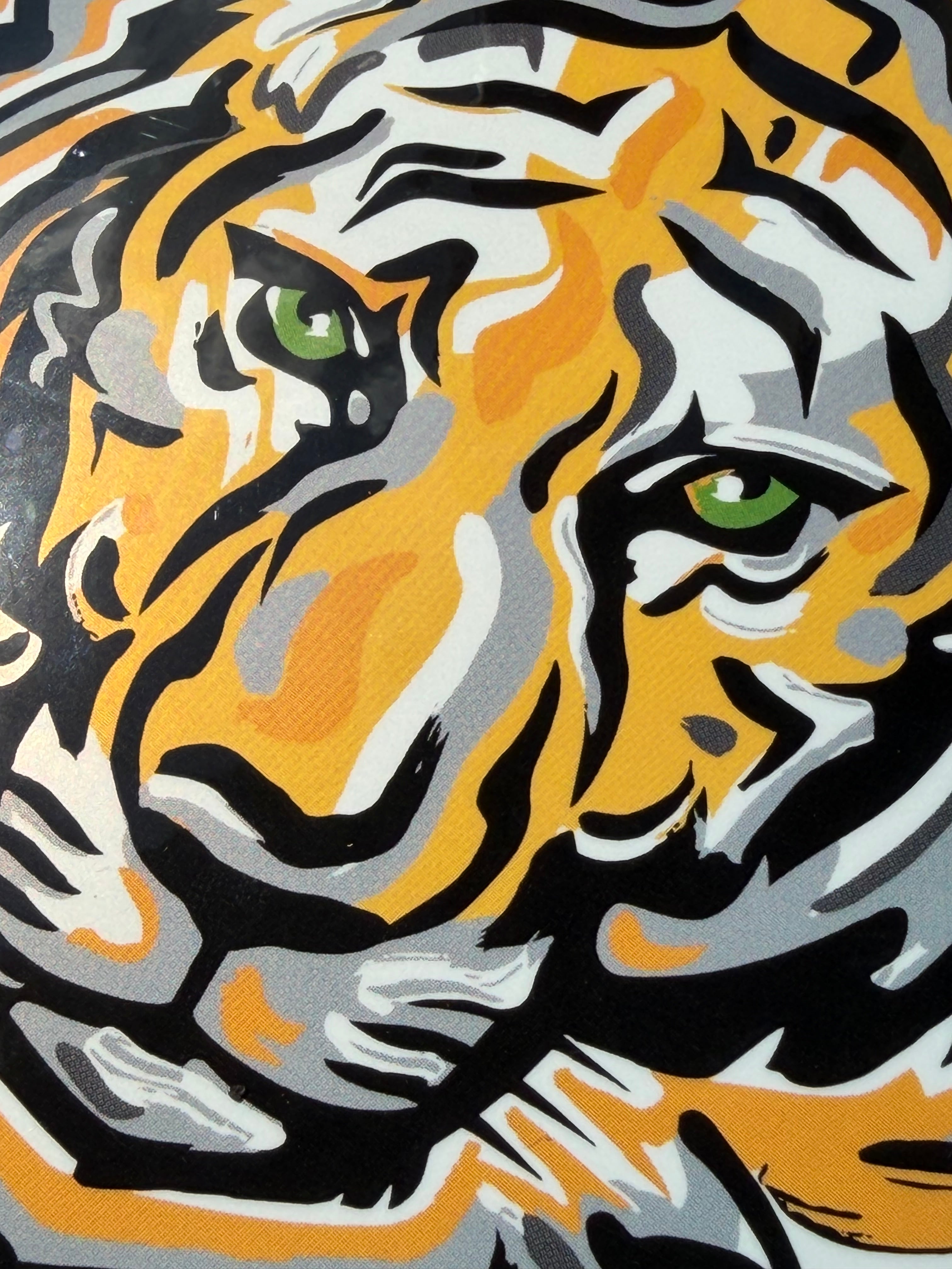 DePauw University Tiger 4.5"x 5" Mini Vinyl Sticker by Justin Patten (Greencastle, Tigers)