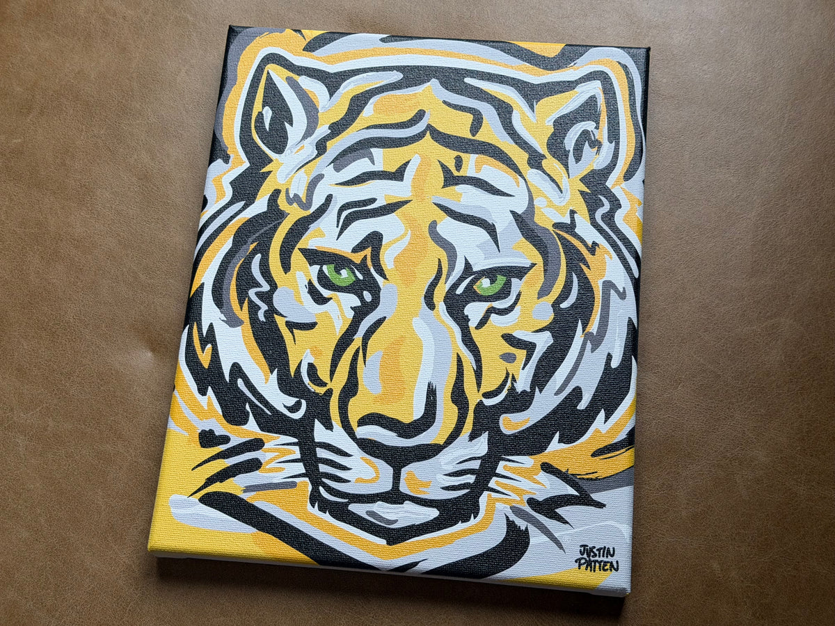 DePauw University 8" x 10" Tiger Wrapped Print by Justin Patten (Tigers, Greencastle)